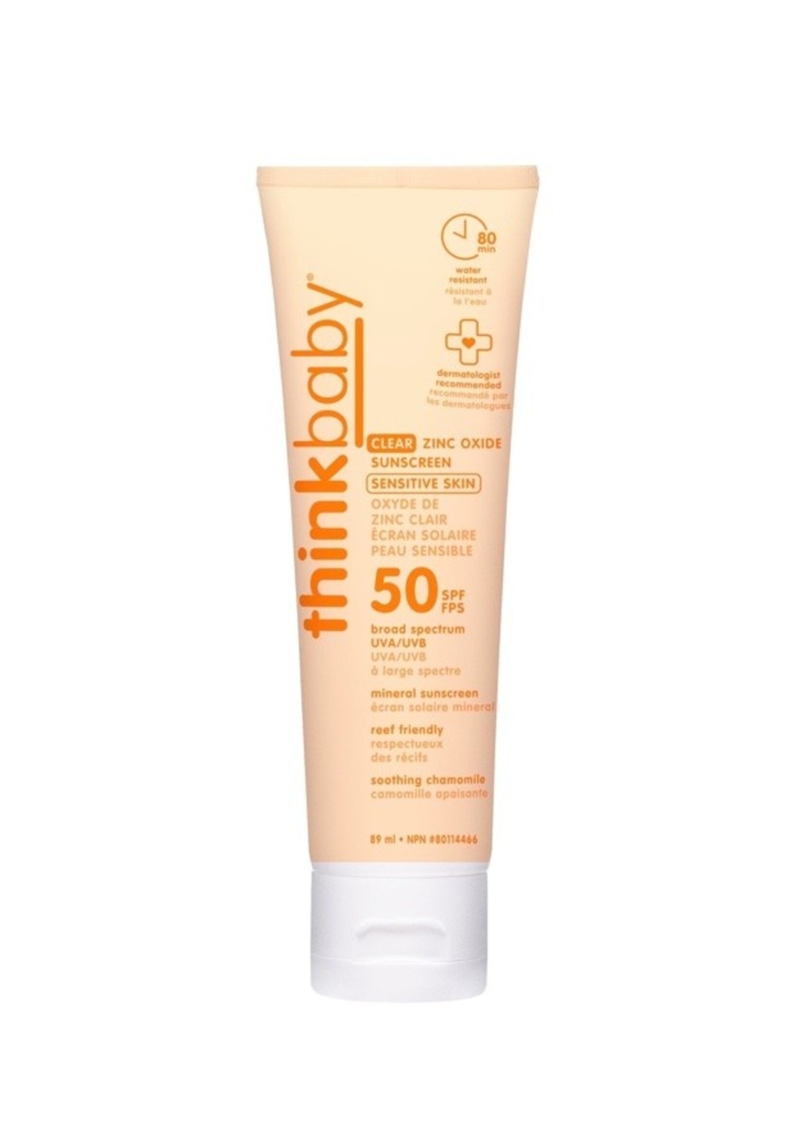 Thinksport Thinksport Baby, Clear Zinc Sensitive Sunscreen SPF 50 || 3 fl oz | 89 ml