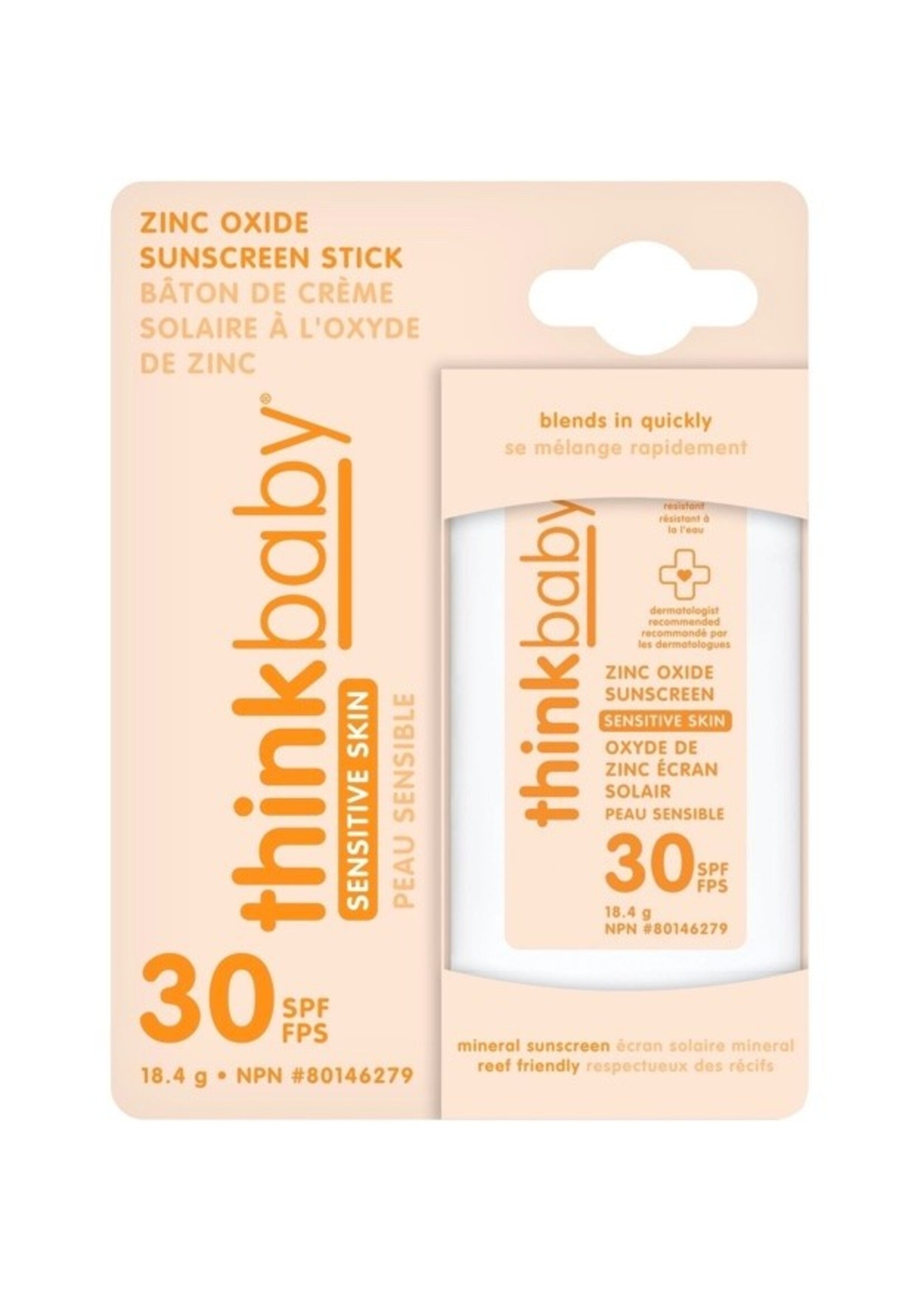 Thinksport Think Baby Mineral Based Sunscreen Sensitive Skin Stick SPF 30 || 18.4 grams