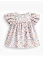 Souris Mini Souris Mini, Floral Print Dress || White Multi