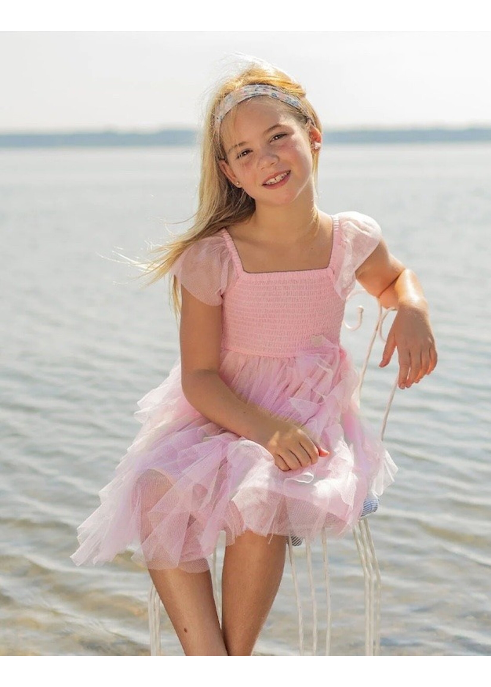 Souris Mini Souris Mini, Soft Tulle Dress || Pink