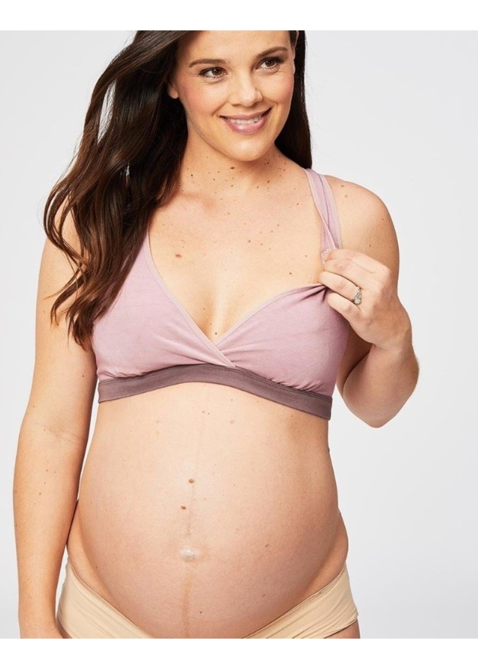 Cale Lingerie Cake Maternity, Milk Bamboo Sleep Bra || Mauve