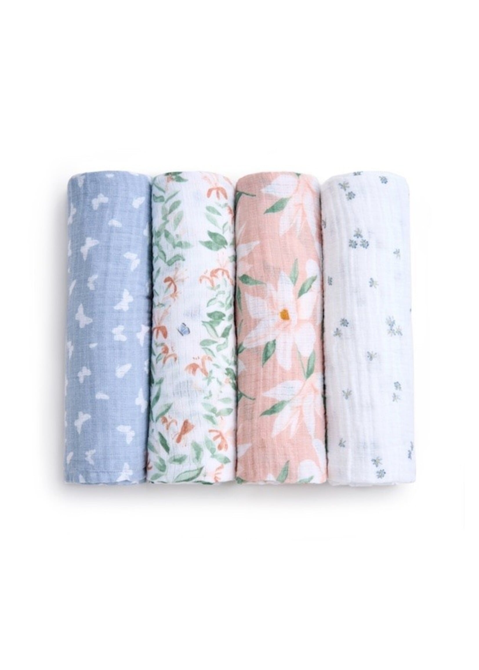 Aden + Anais Aden + Anais, Essentials Cotton Swaddle 4 pack || Butterfly Garden
