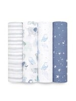 Aden + Anais Aden + Anais, Essentials Cotton Muslin Swaddles 4pk || Time To Dream