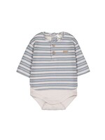 Mayoral Mayoral, Newborn Boy Striped Bodysuit || White
