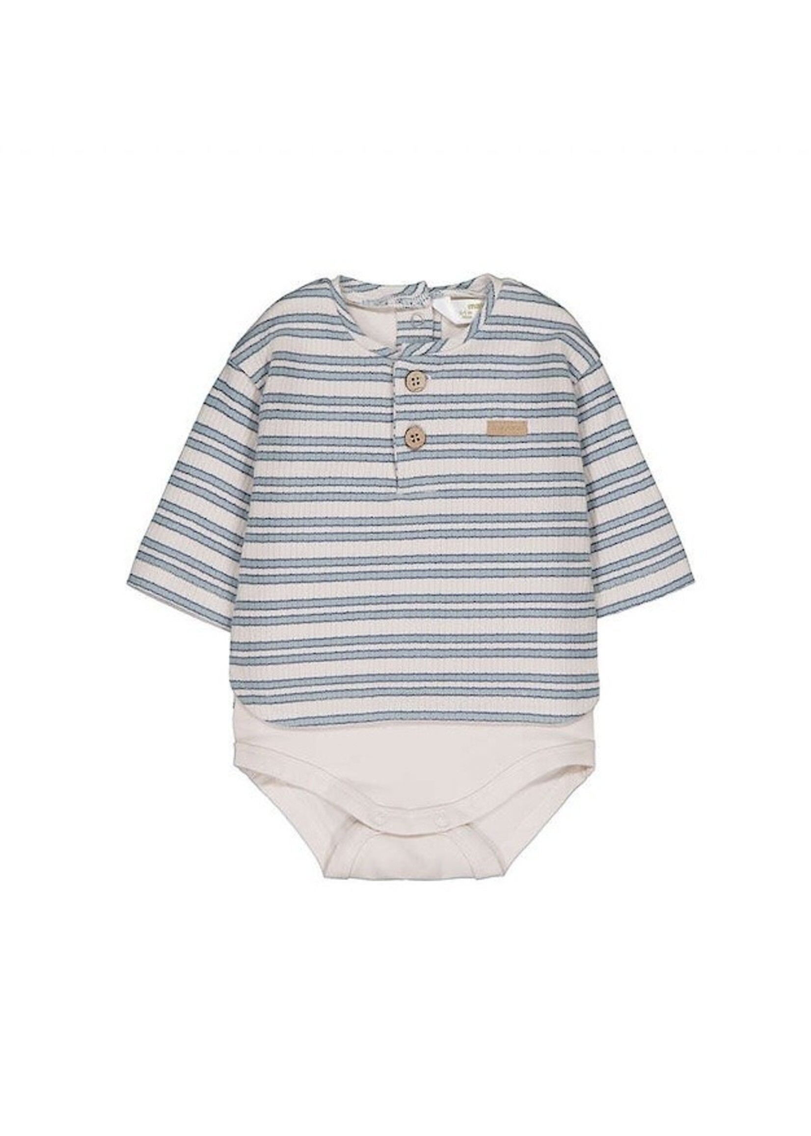 Mayoral Mayoral, Newborn Boy Striped Bodysuit || White