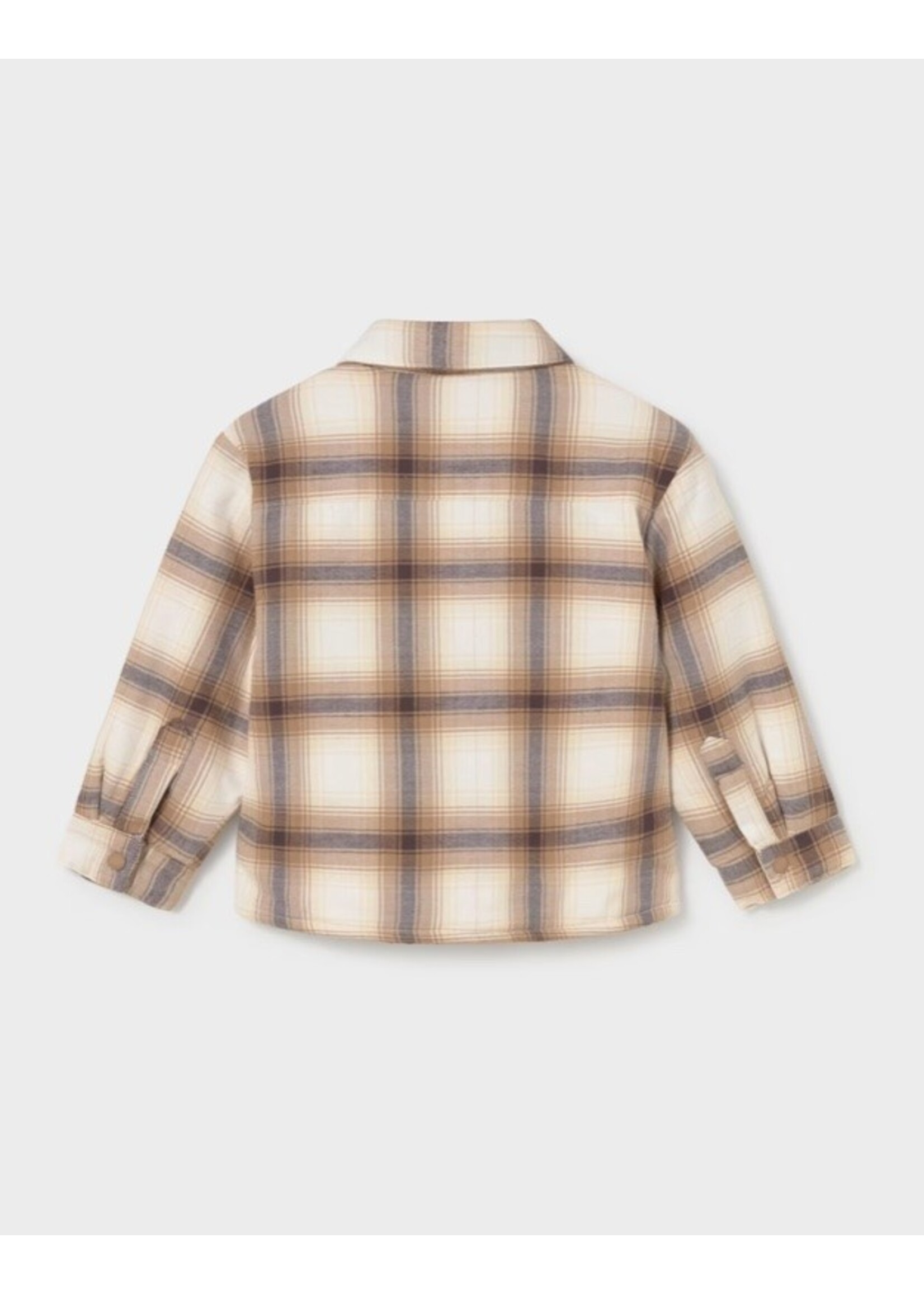 Mayoral Mayoral, Baby Plaid Overshirt || Biscuit
