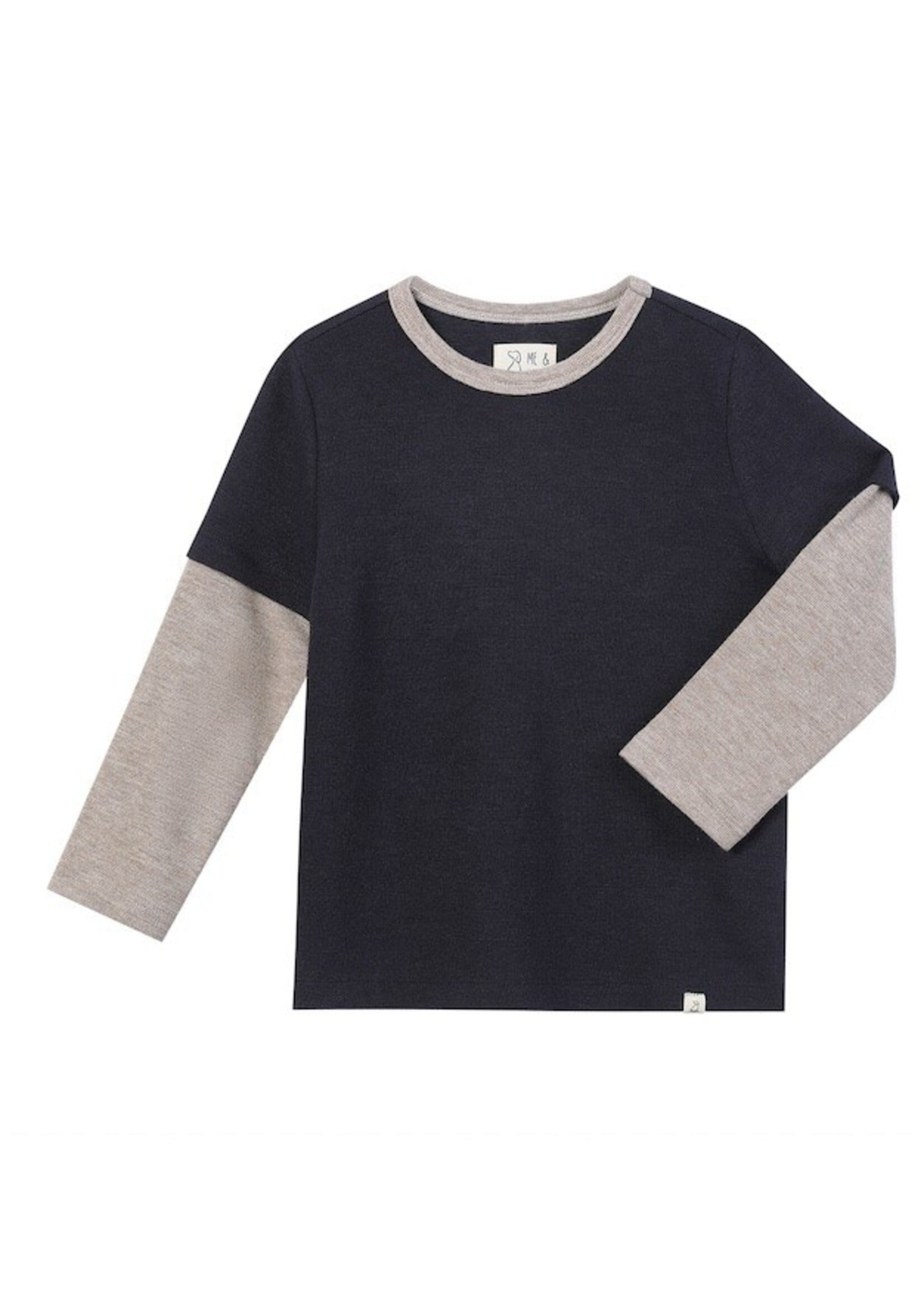 Me & Henry Me & Henry,  Cameron Mock Sleeve Tee || Navy Waffle