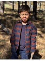 Me & Henry Me & Henry,  Hiker Padded Jacket || Navy Plaid
