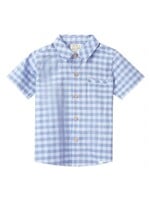 Me & Henry Me & Henry, Newport Woven Button Down Shirt || Dark Chambray Plaid