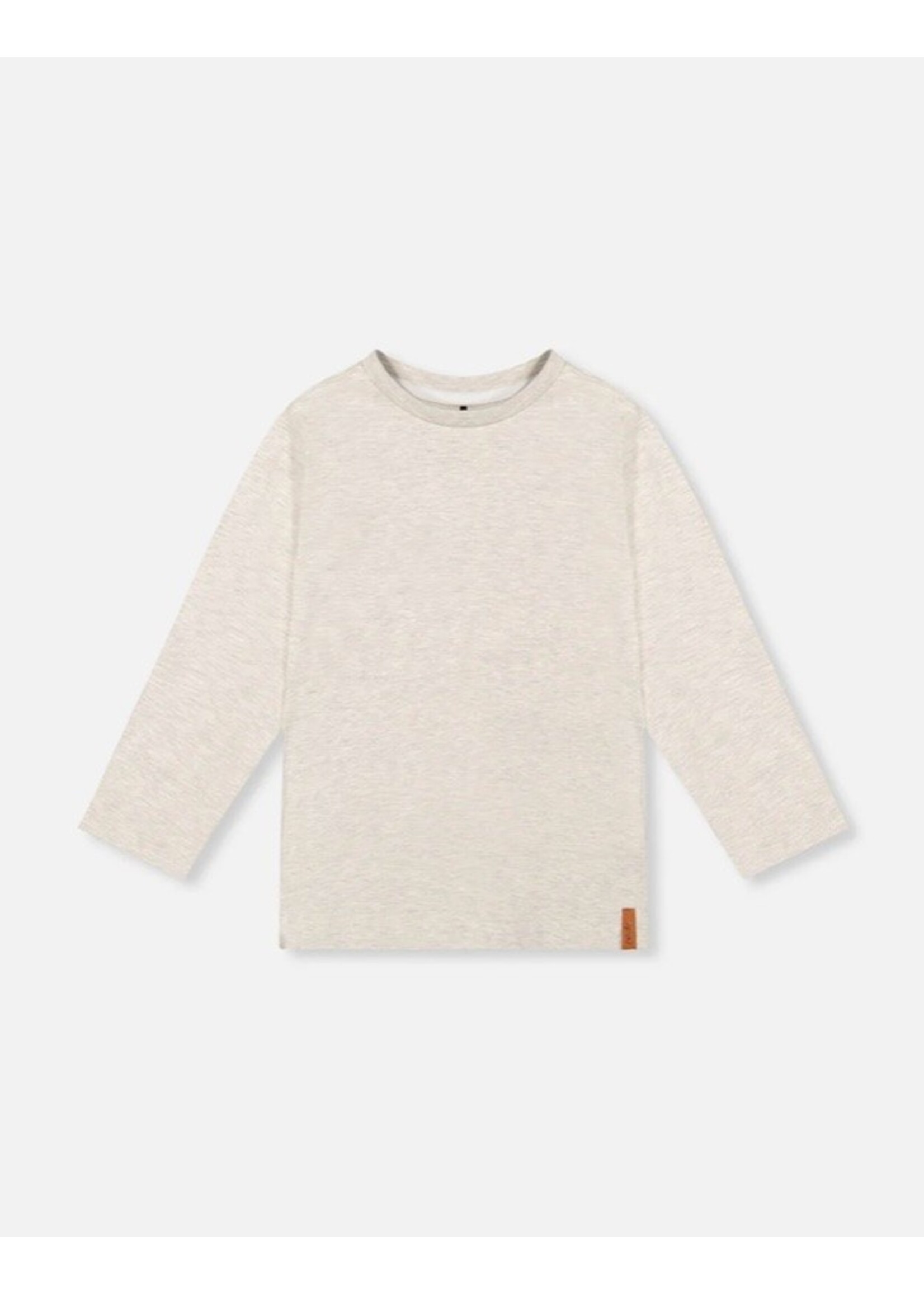 Deux Par Deux Deux Par Deux, Organic Cotton Long Sleeve T-Shirt Heather ||Grey
