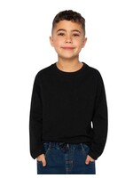 Deux Par Deux Deux Par Deux, Organic Cotton Long Sleeve T-Shirt Heather || Black