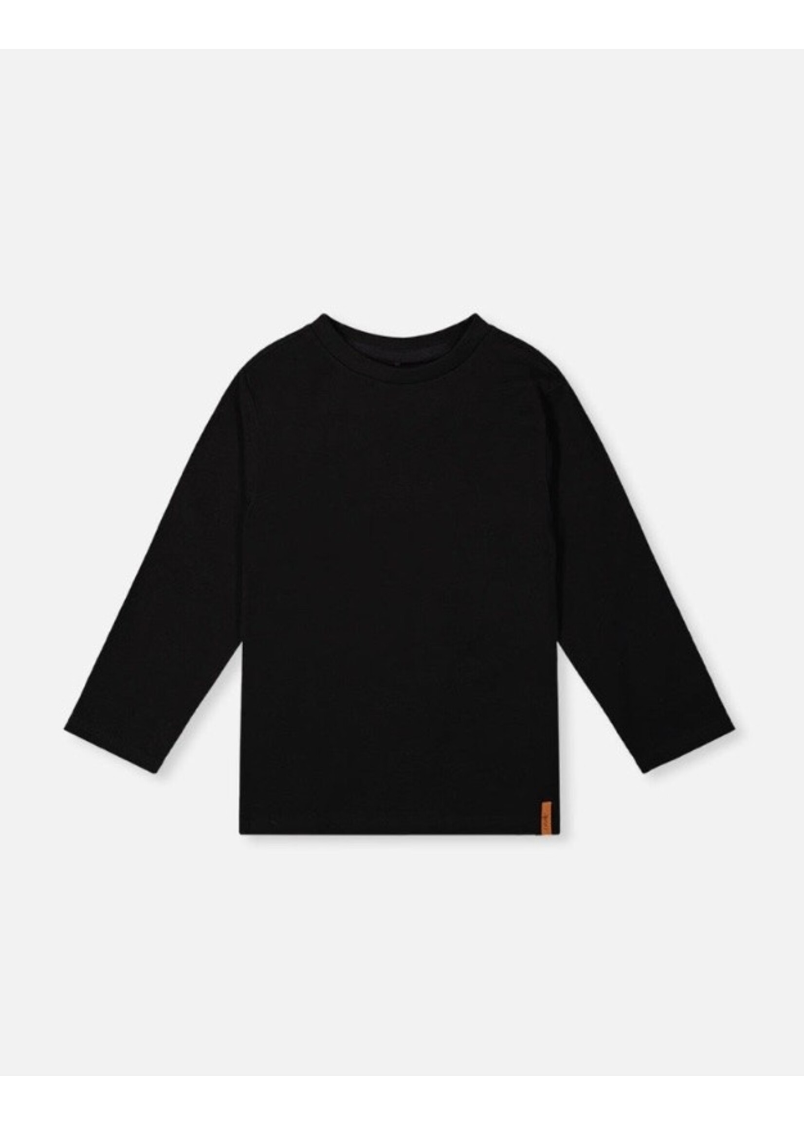 Deux Par Deux Deux Par Deux, Organic Cotton Long Sleeve T-Shirt Heather || Black