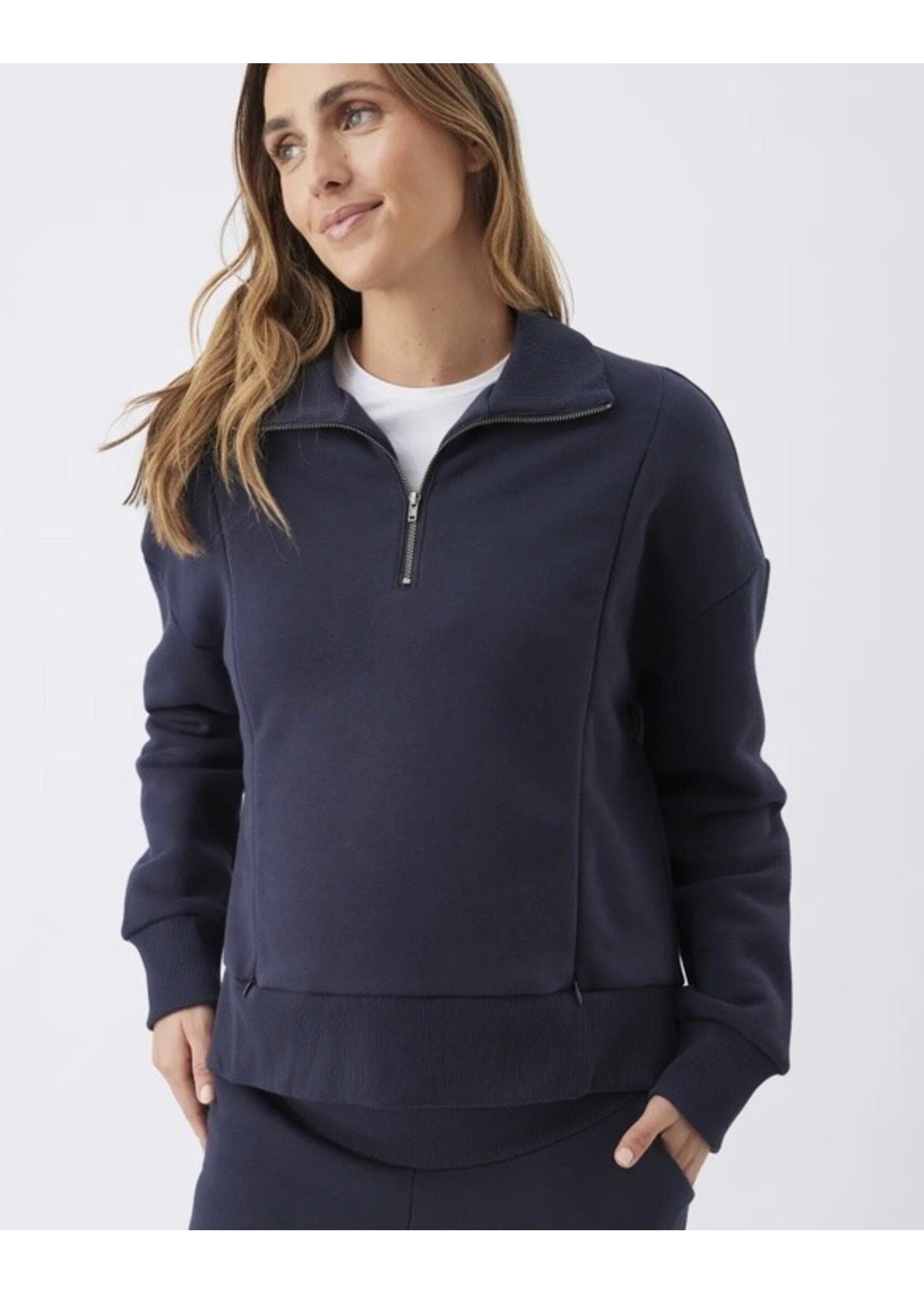 Ripe Maternity Ripe Maternity, Andi Nursing Sweatshirt  || Navy