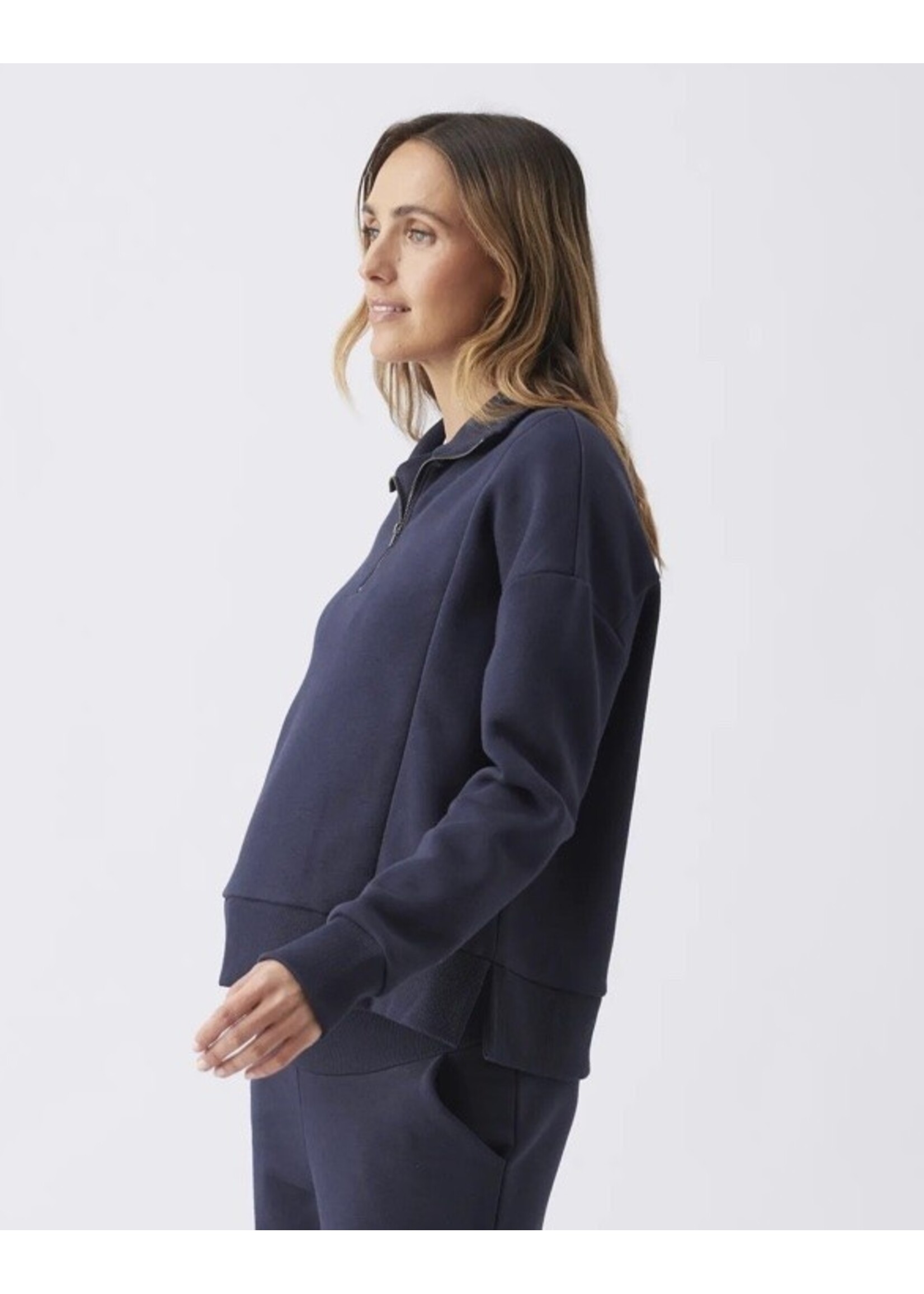 Ripe Maternity Ripe Maternity, Andi Nursing Sweatshirt  || Navy