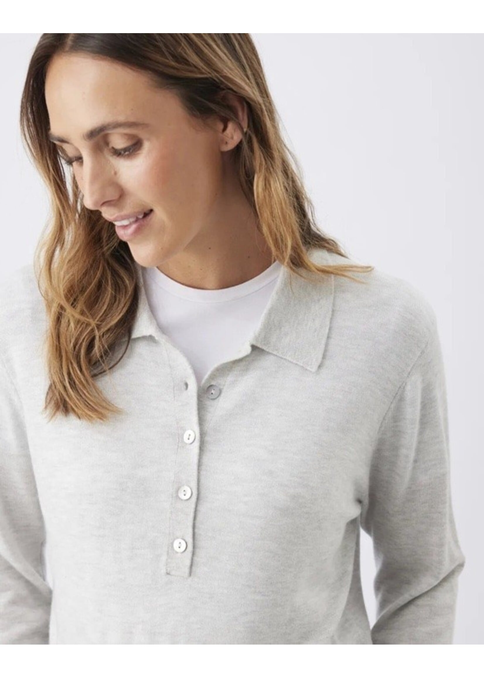 Ripe Maternity Ripe Maternity, Piper Polo Nursing Knit || Silver Marle