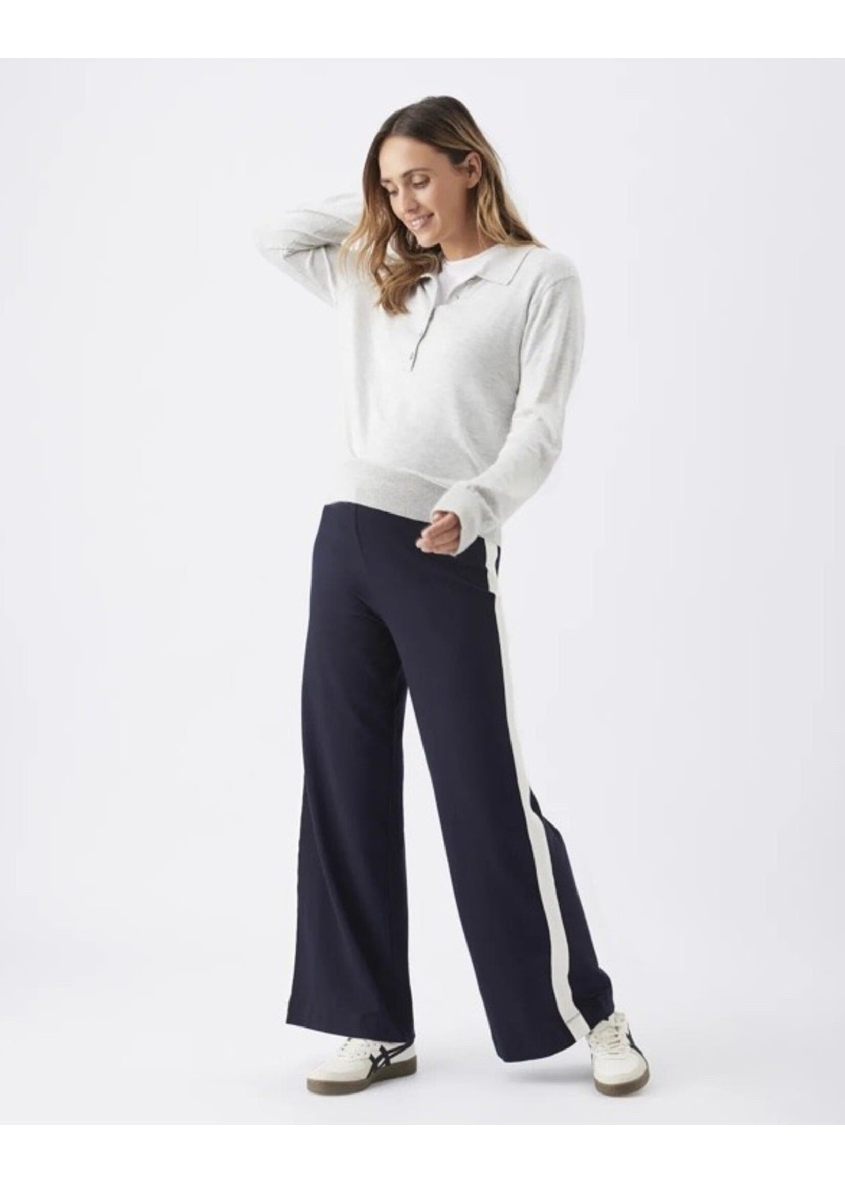 Ripe Maternity Ripe Maternity, Piper Polo Nursing Knit || Silver Marle