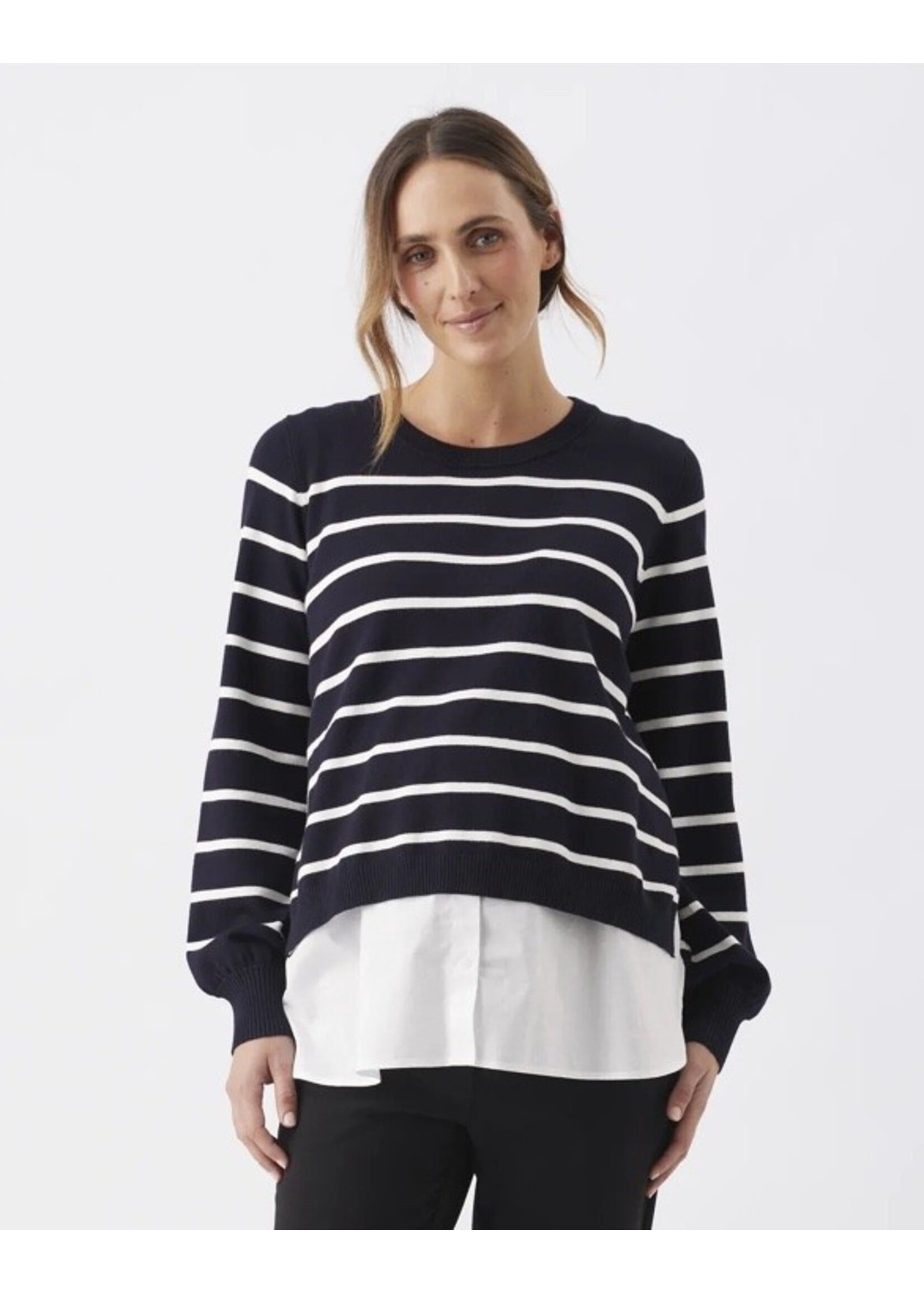 Ripe Maternity Ripe Maternity, Anna Detachable Nursing Knit || Midnight / White
