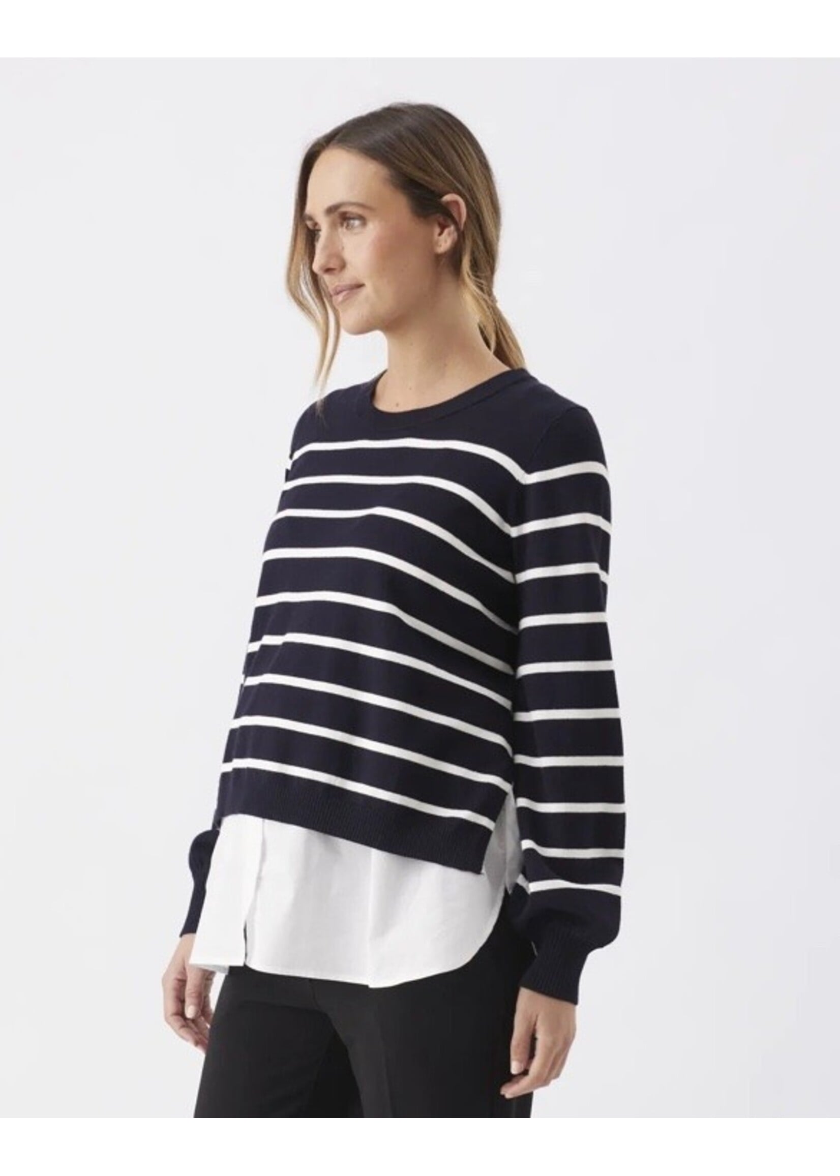 Ripe Maternity Ripe Maternity, Anna Detachable Nursing Knit || Midnight / White
