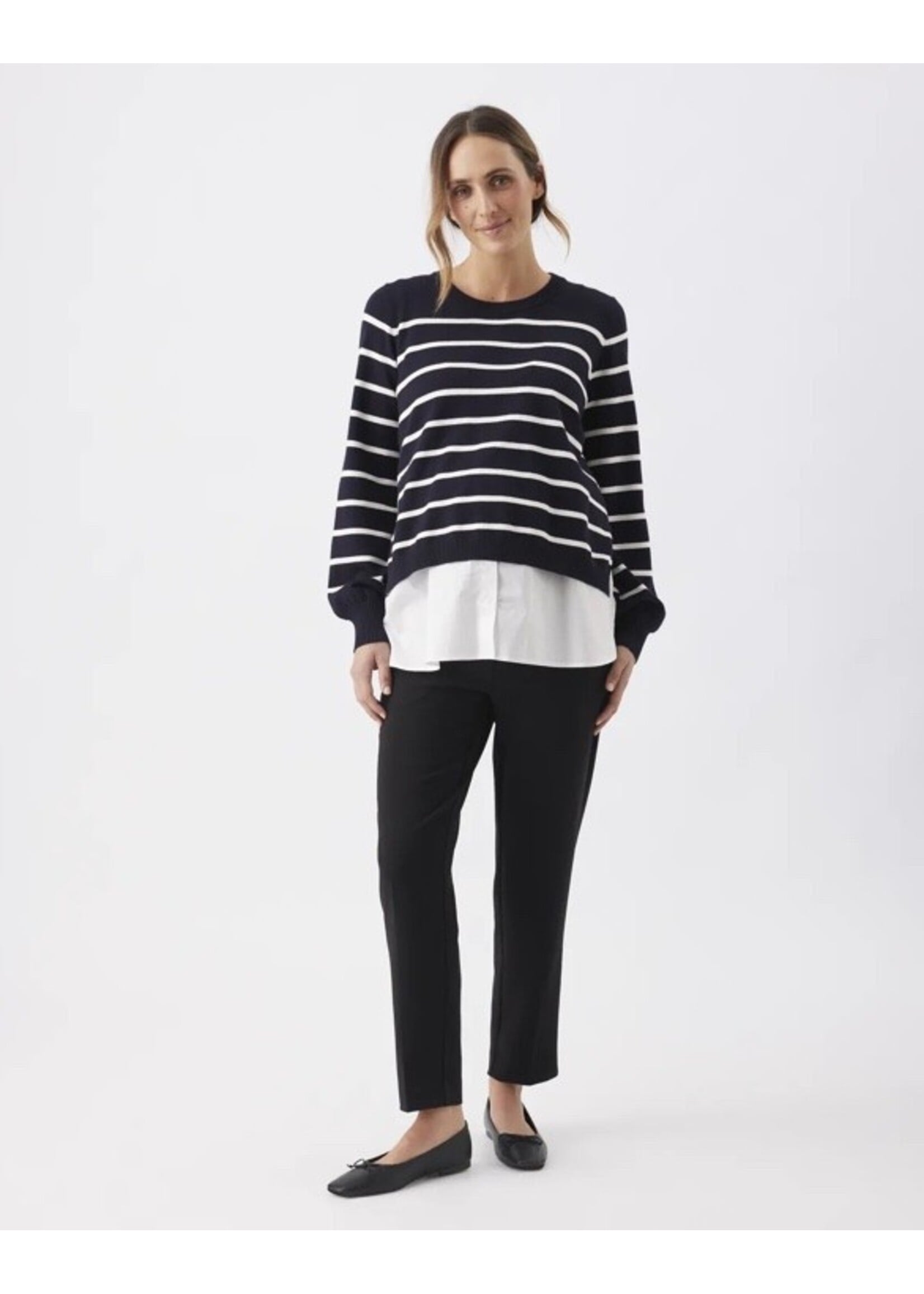 Ripe Maternity Ripe Maternity, Anna Detachable Nursing Knit || Midnight / White