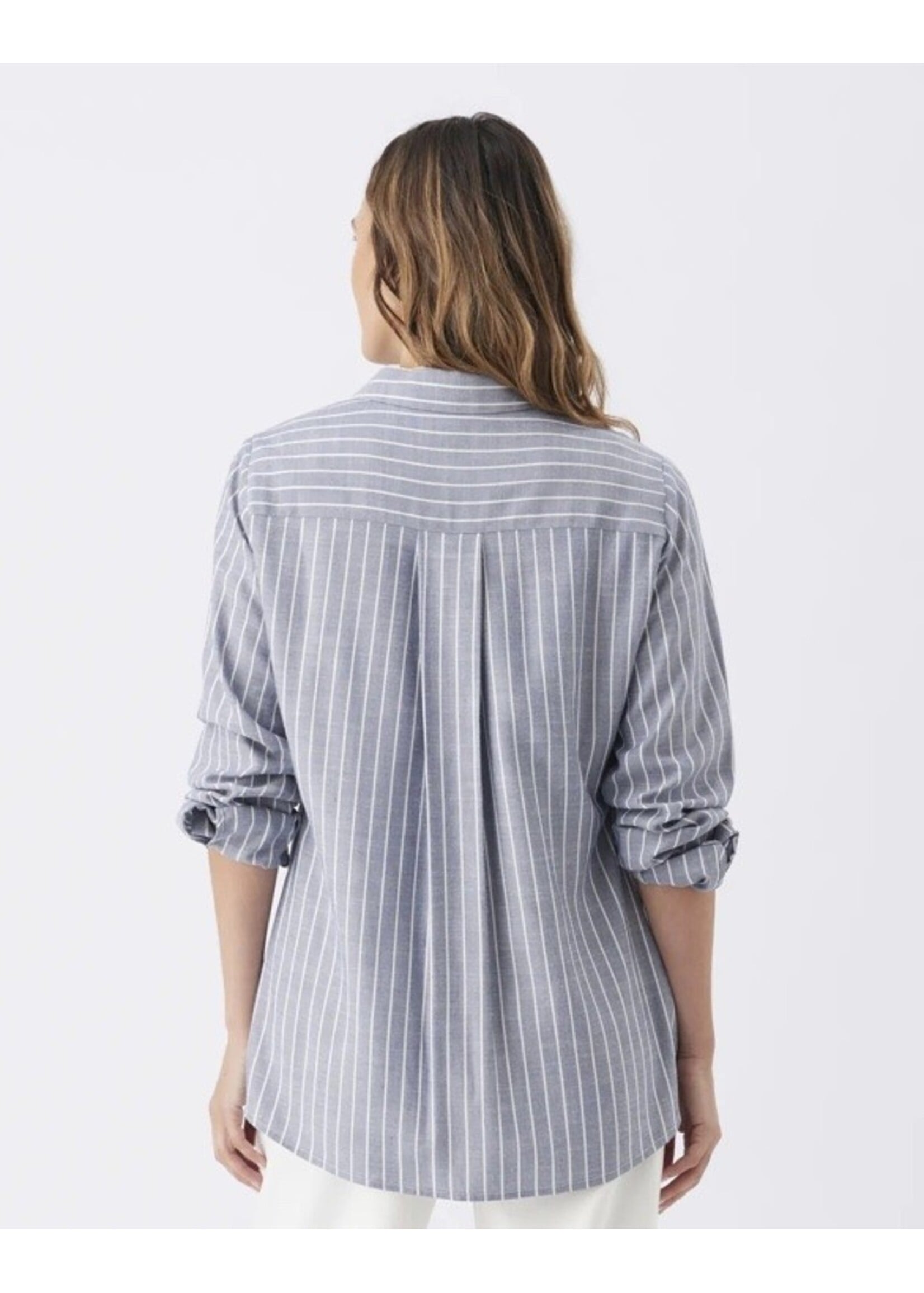 Ripe Maternity Ripe Maternity, Millie Button Up Shirt || Denim / White