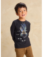 Tea Collection Tea Collection, Glowing Bats Double Sided Tee || Jet Black