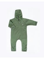 Therm Therm Kids,  All-Weather Fleece Onesie Waterproof Windproof || Forest Moss