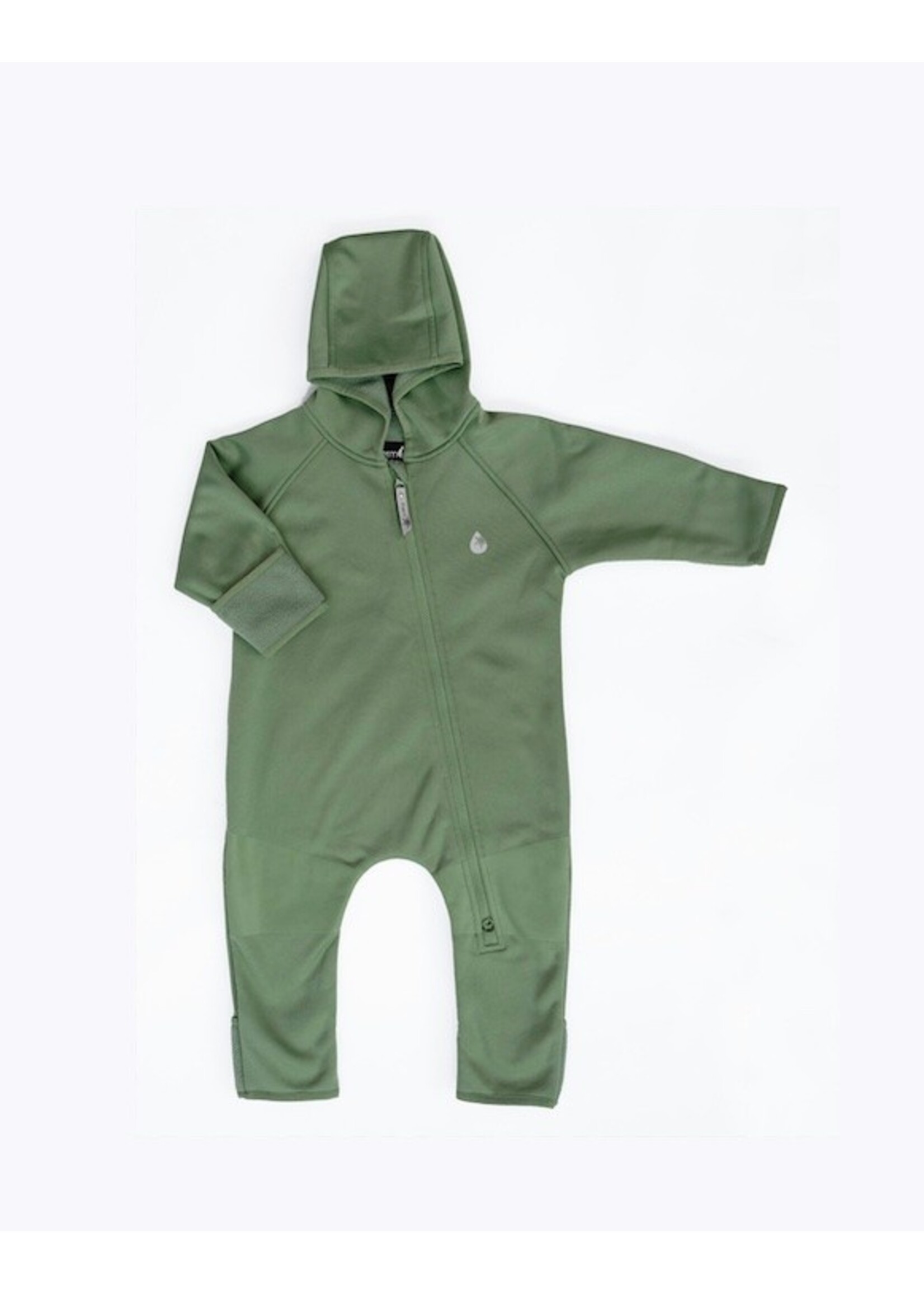 Therm Therm Kids,  All-Weather Fleece Onesie Waterproof Windproof || Forest Moss