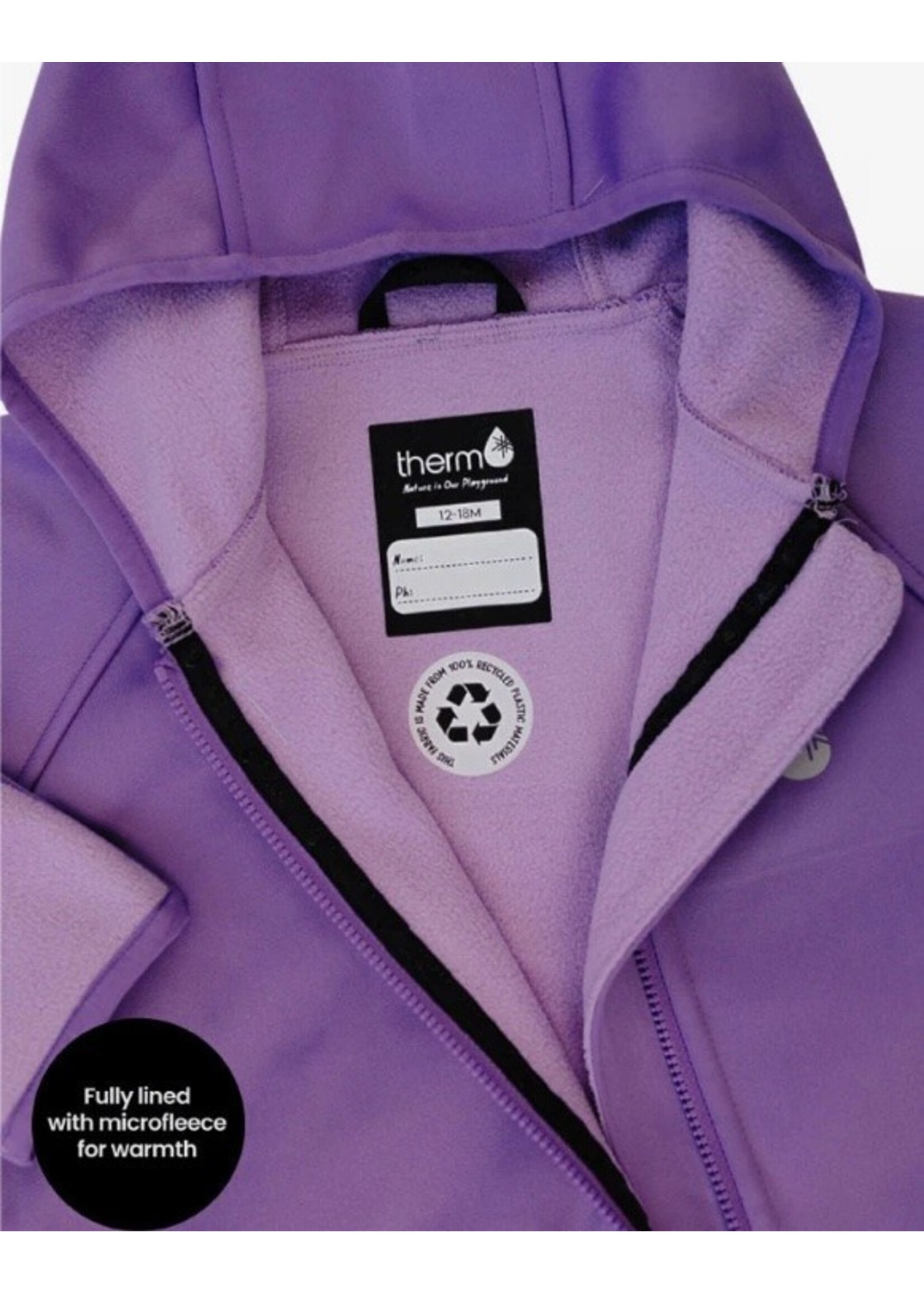 Therm Therm Kids,  All-Weather Fleece Onesie Waterproof Windproof || Violet