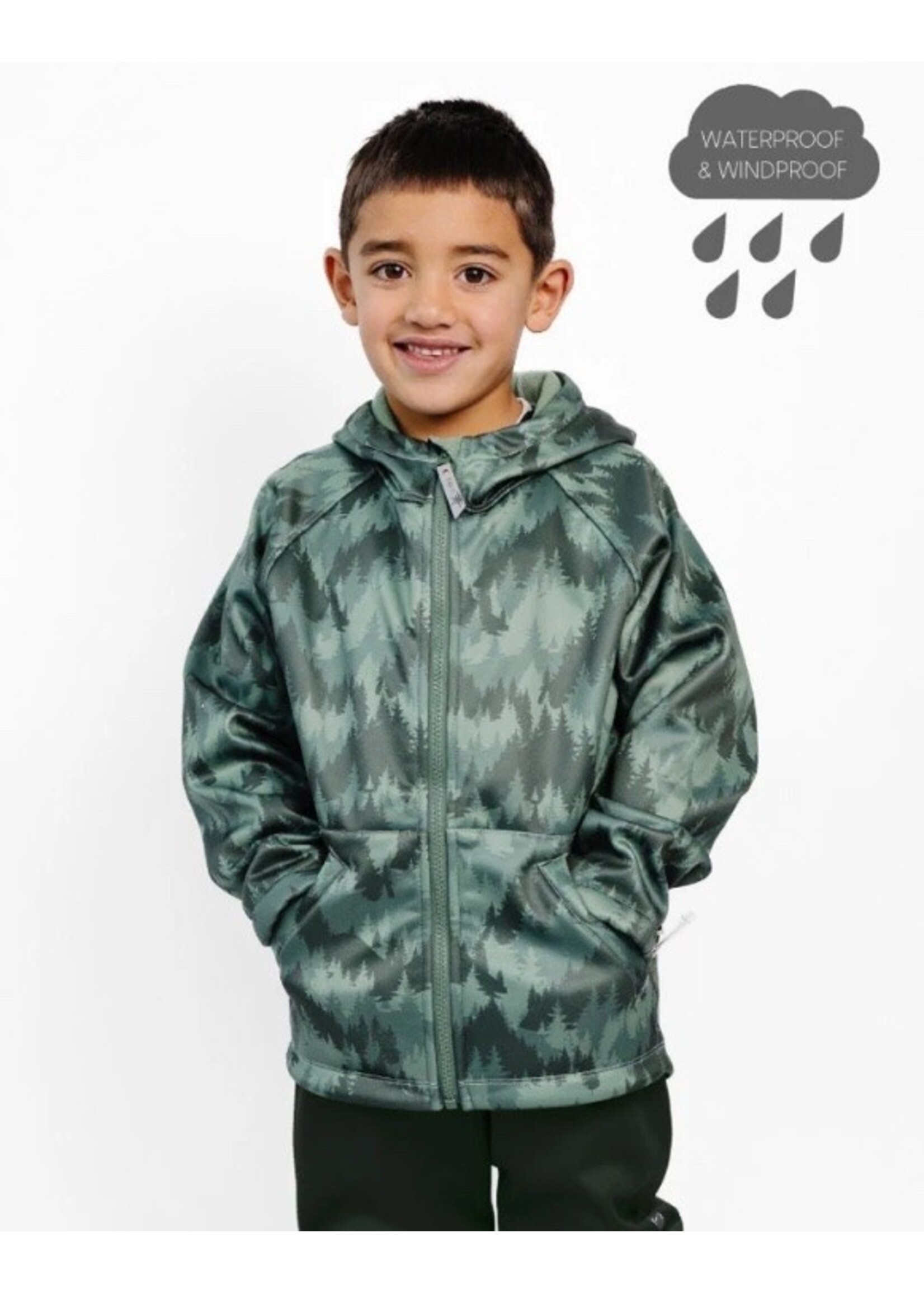 Therm Therm Kids, All-Weather Hoodie || Forest Camo