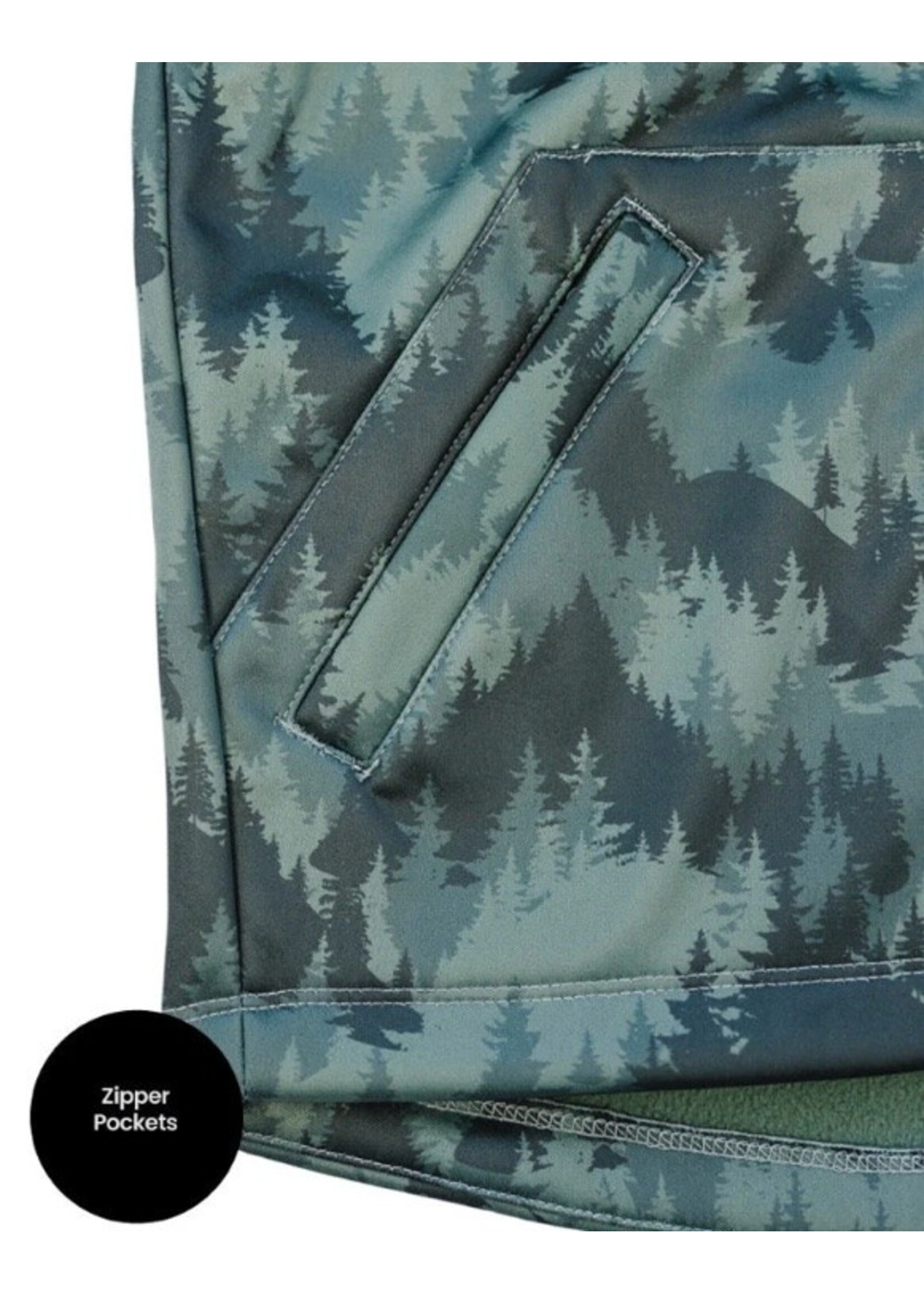 Therm Therm Kids, All-Weather Hoodie || Forest Camo