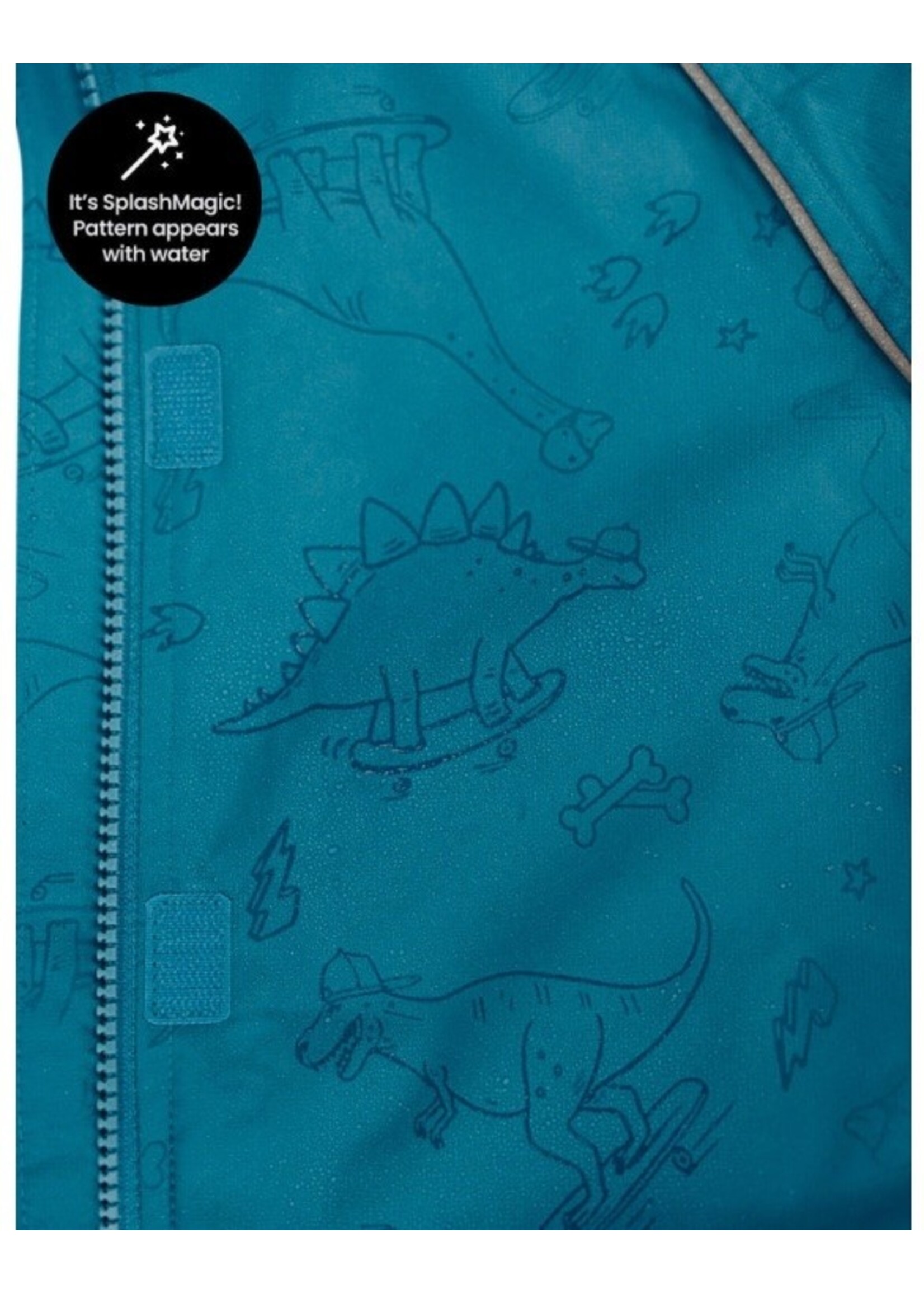 Therm Therm Kids, SplashMagic Storm Jacket || Deep Teal / Dino Skate Crew