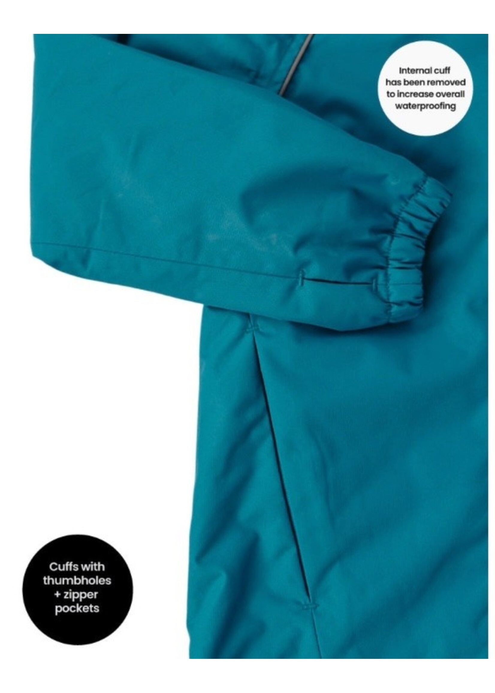 Therm Therm Kids, SplashMagic Storm Jacket || Deep Teal / Dino Skate Crew