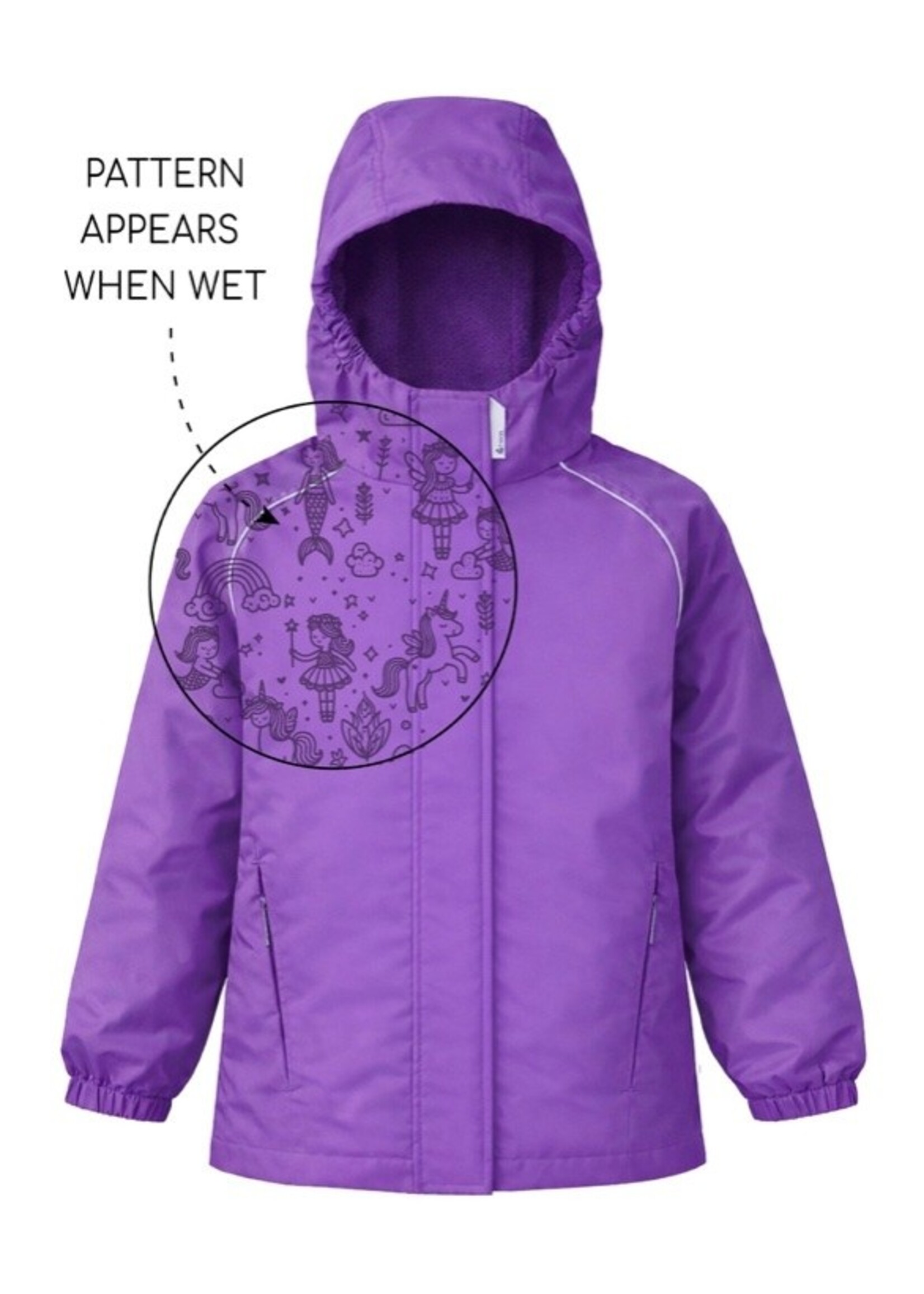 Therm Therm Kids, SplashMagic Storm Jacket || Violet / Magical Friends