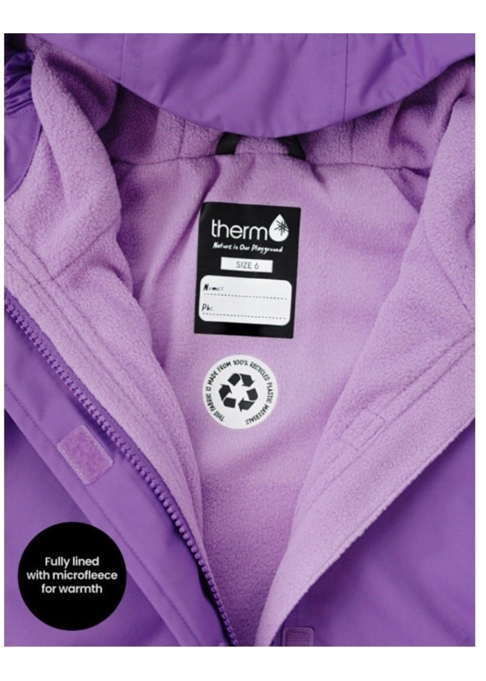 Therm Therm Kids, SplashMagic Storm Jacket || Violet / Magical Friends