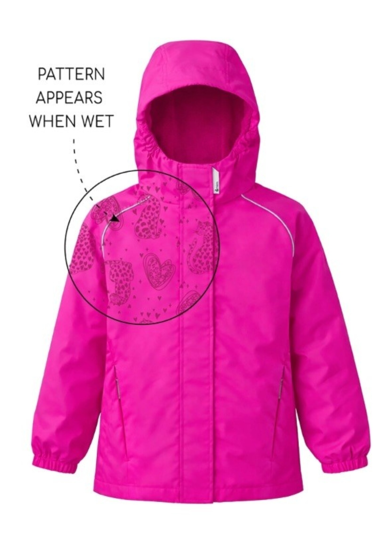 Therm Therm Kids, SplashMagic Storm Jacket || Neon Pink / Leopard Love