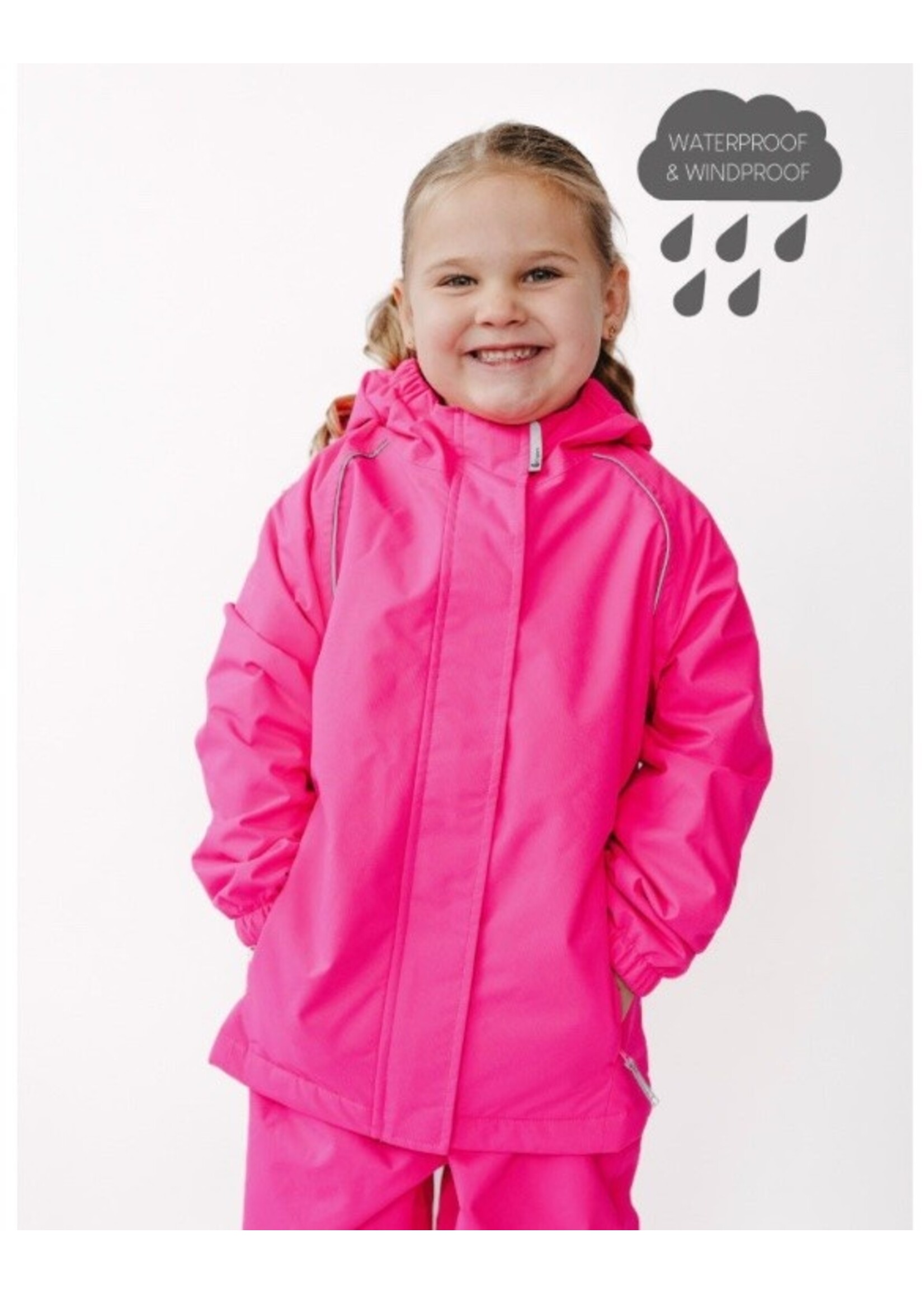 Therm Therm Kids, SplashMagic Storm Jacket || Neon Pink / Leopard Love