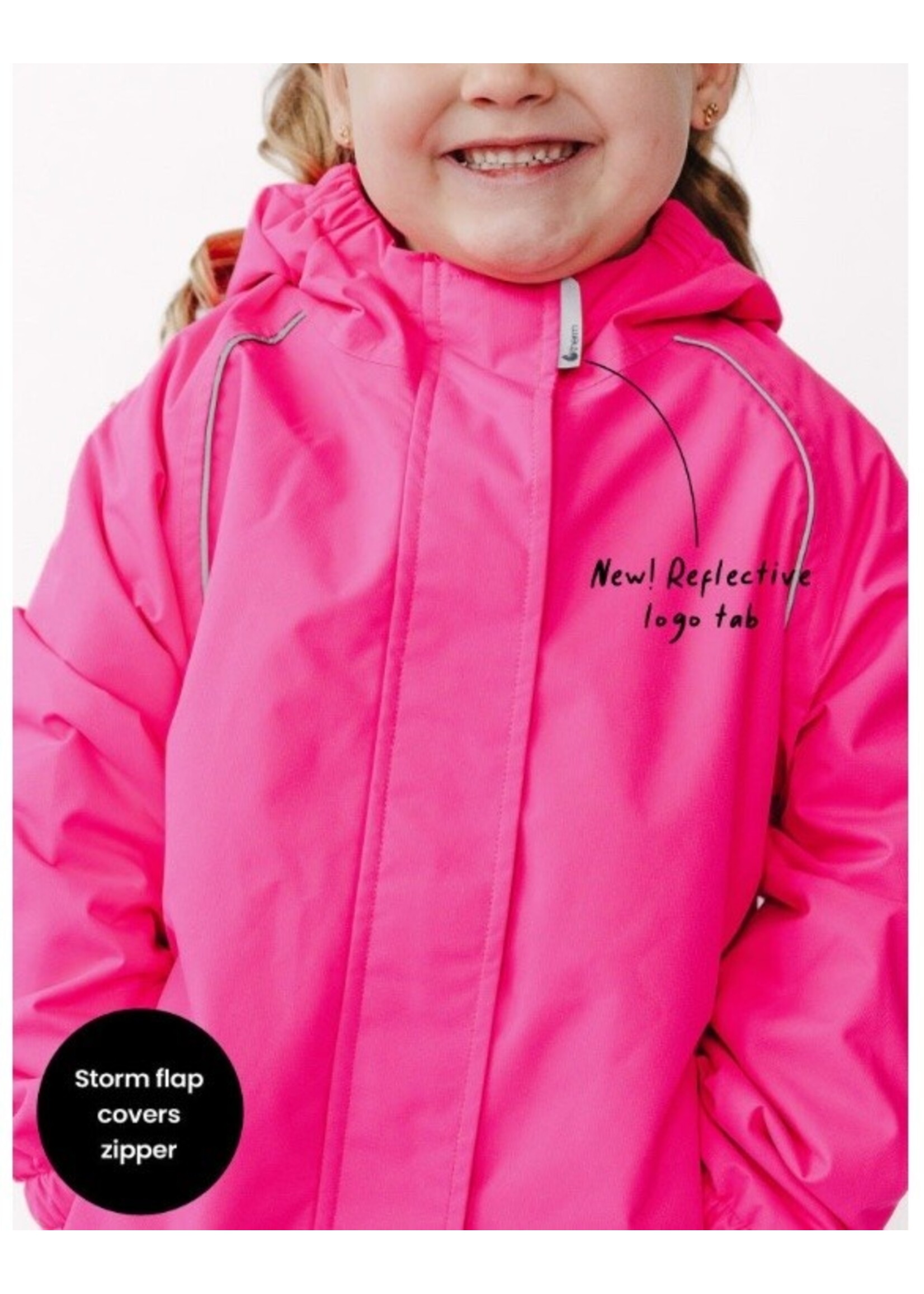 Therm Therm Kids, SplashMagic Storm Jacket || Neon Pink / Leopard Love