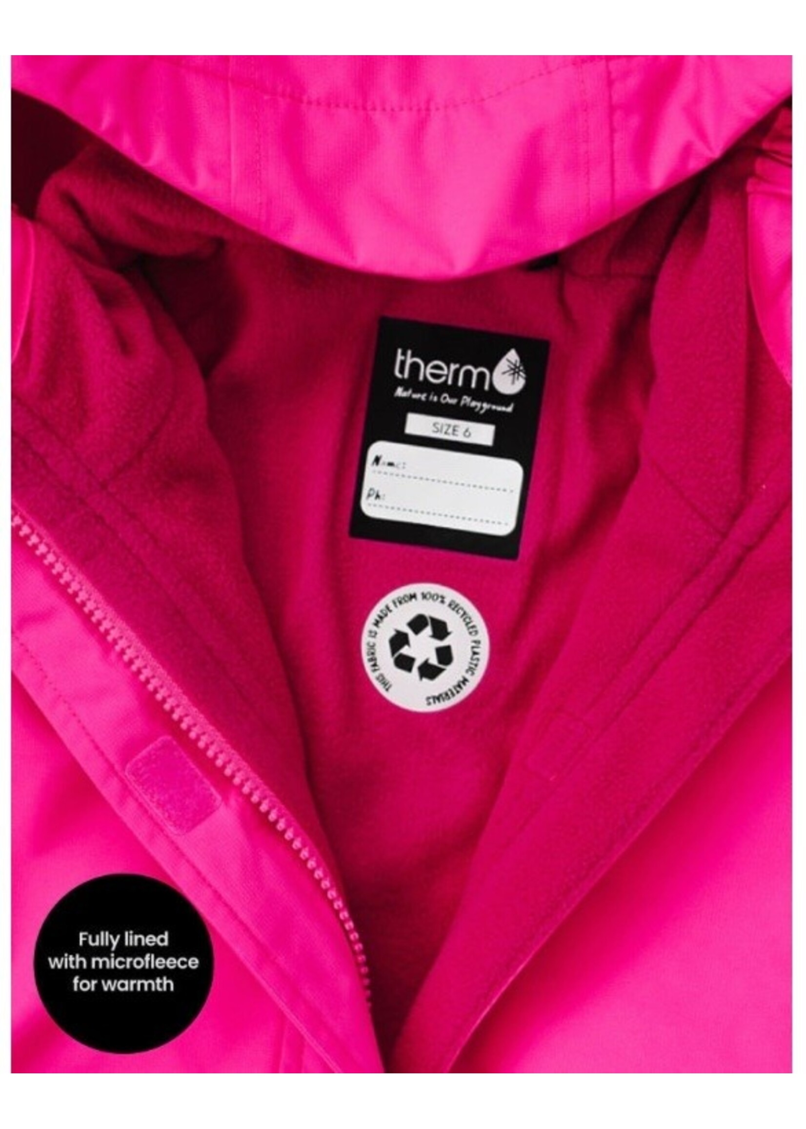 Therm Therm Kids, SplashMagic Storm Jacket || Neon Pink / Leopard Love