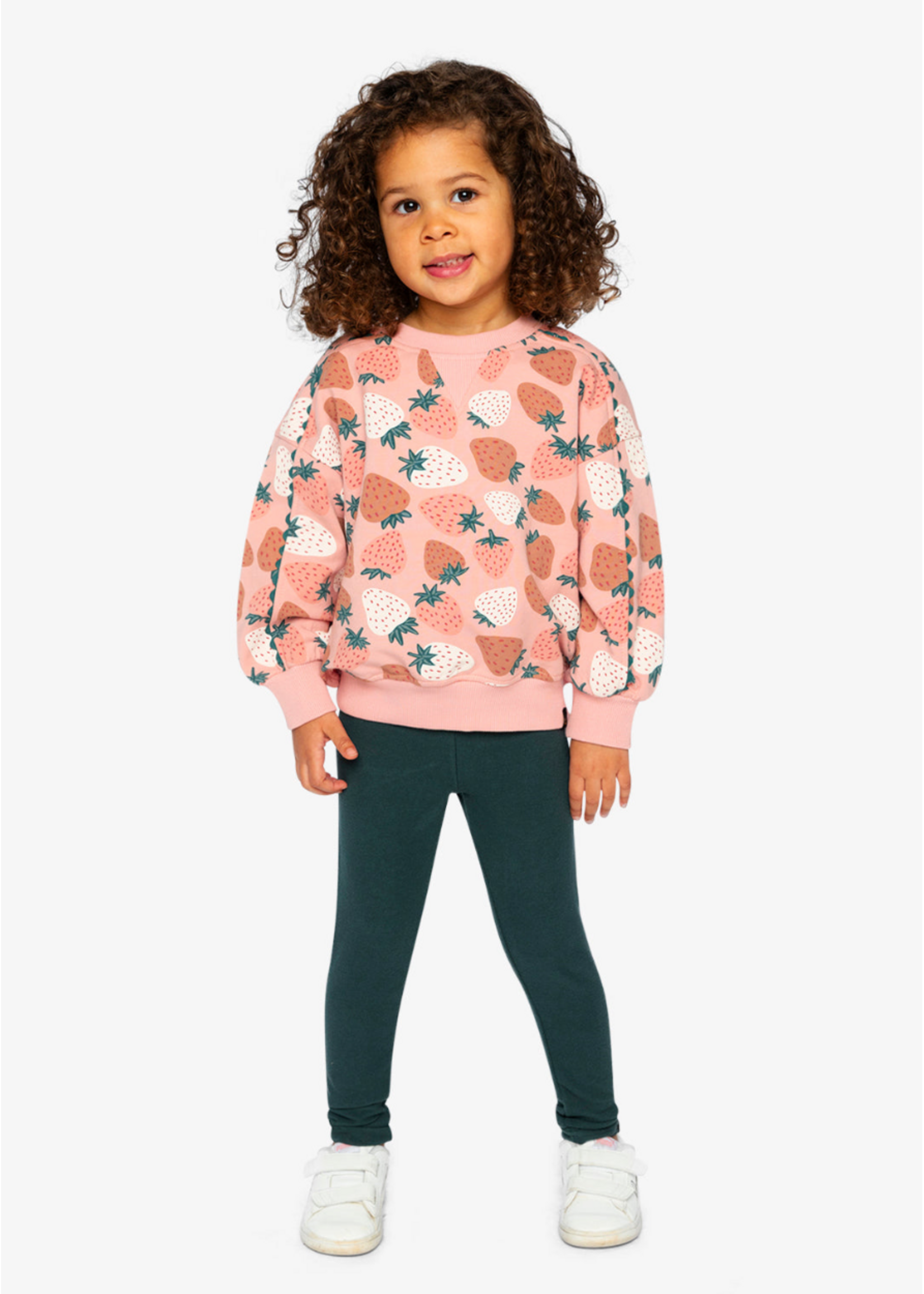 Deux Par Deux Deux Par Deux, Sweatshirt || Pink Strawberry Print