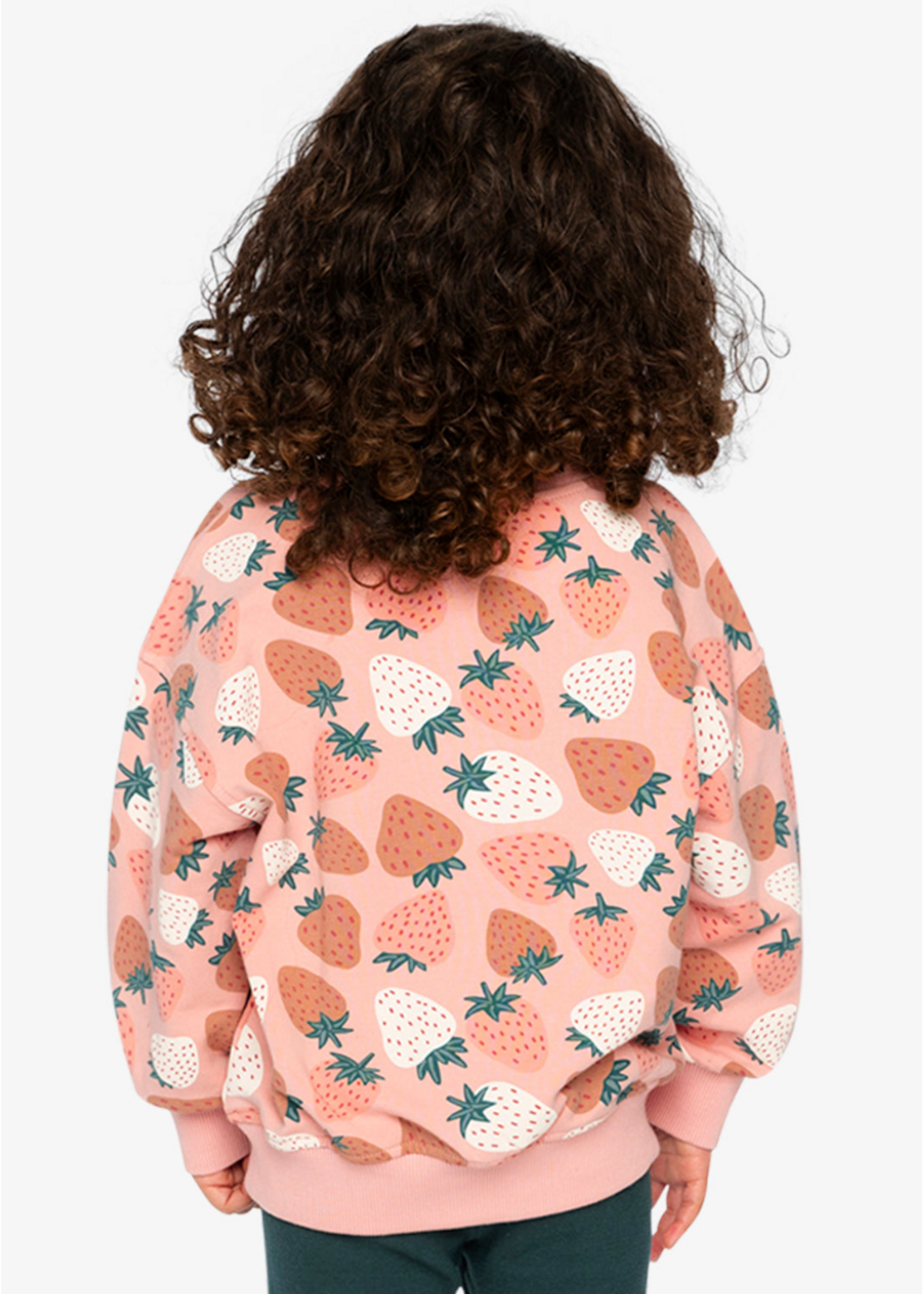 Deux Par Deux Deux Par Deux, Sweatshirt || Pink Strawberry Print