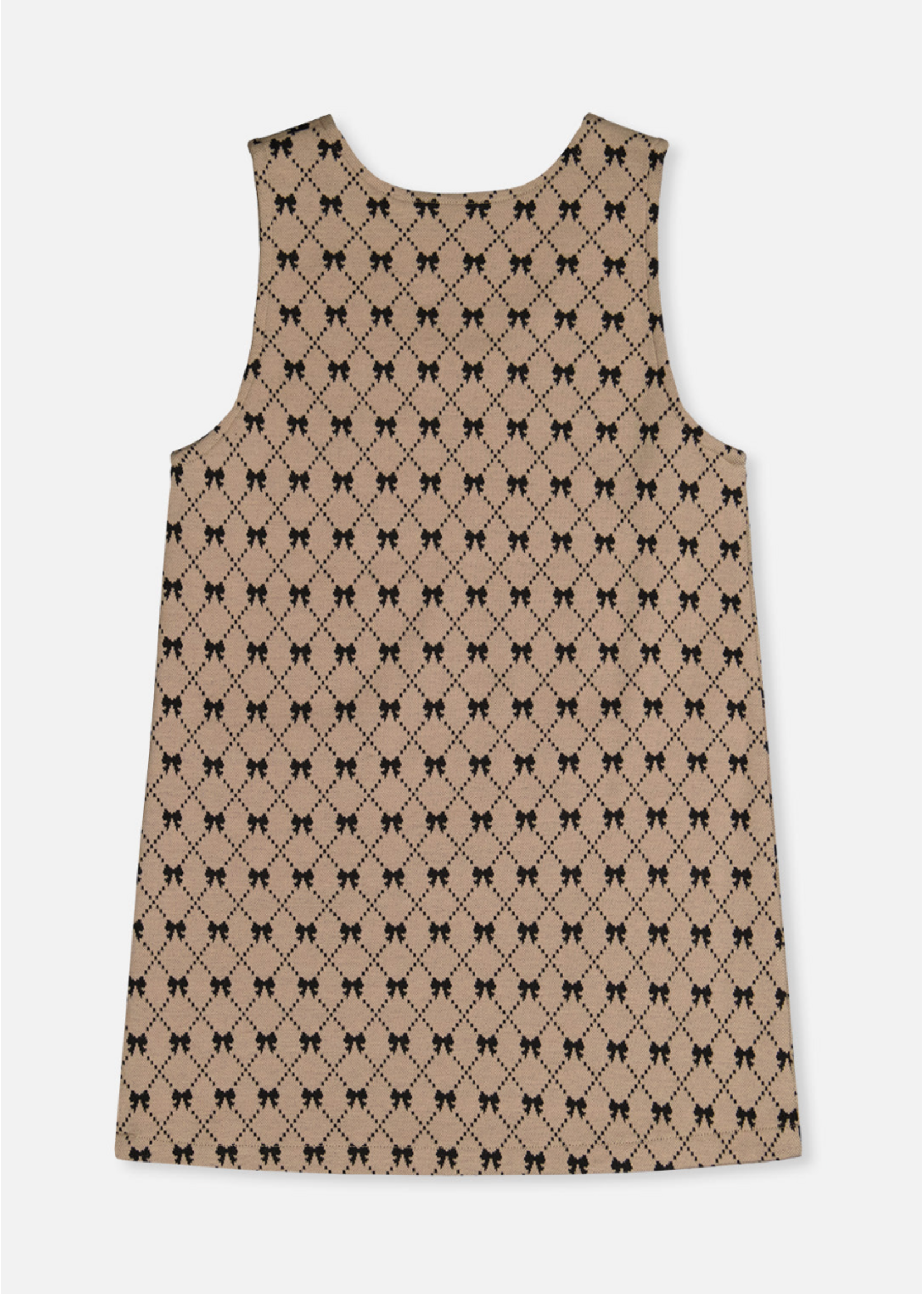 Deux Par Deux Deux Par Deux, Jumper || Beige Bow Tie Print