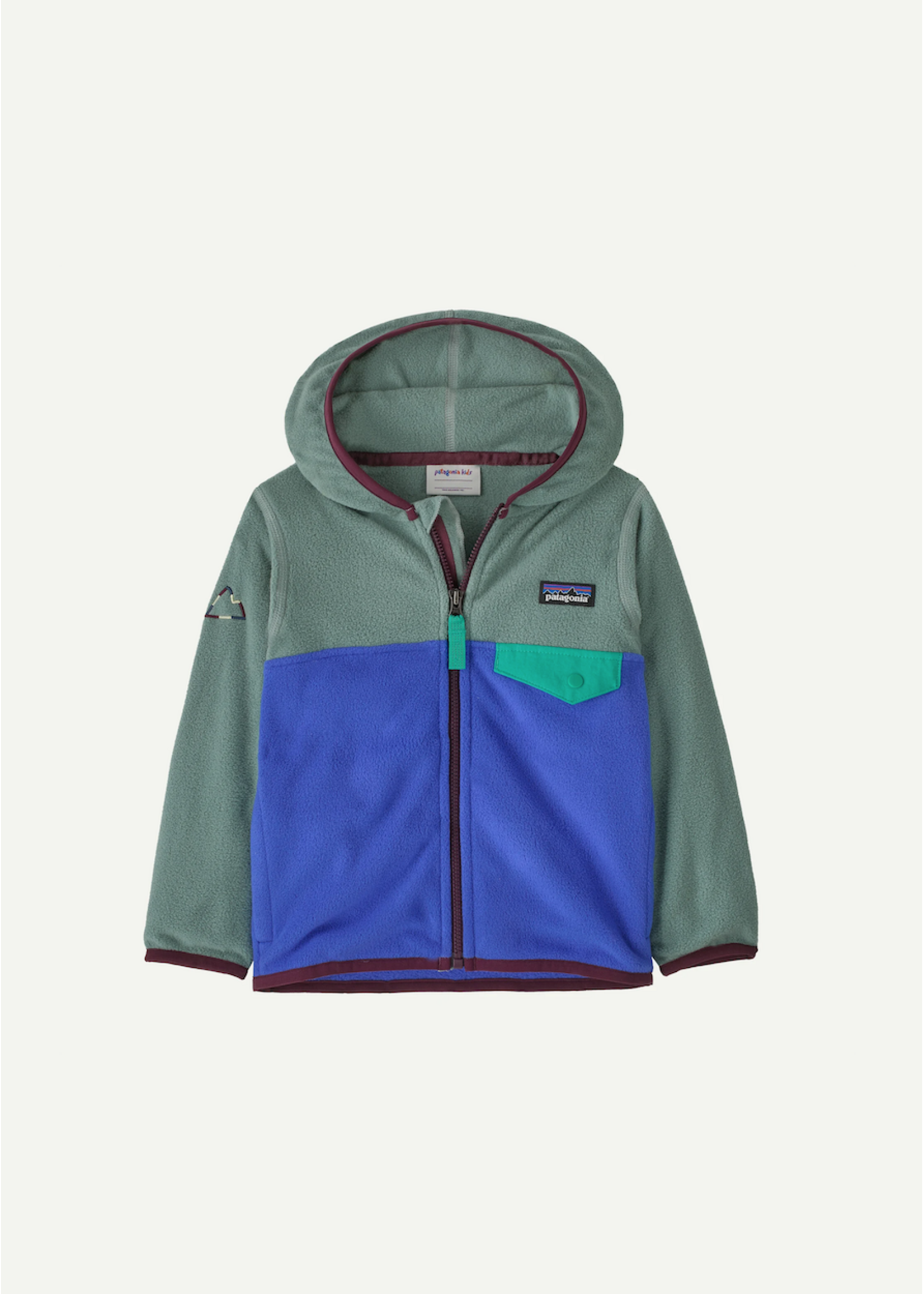 Patagonia Patagonia, Kids' Micro D Snap-T Fleece Jacket || Fitz Roy Massif: Eddy Blue