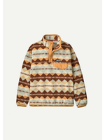 Patagonia Patagonia, Kids' Lightweight Synchilla® Snap-T® Fleece Pullover || Diamond Stripe: Flurry Green