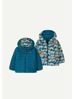 Patagonia Patagonia, Baby Reversible Down Sweater™ Hoody || Blubby: Glacial Blue