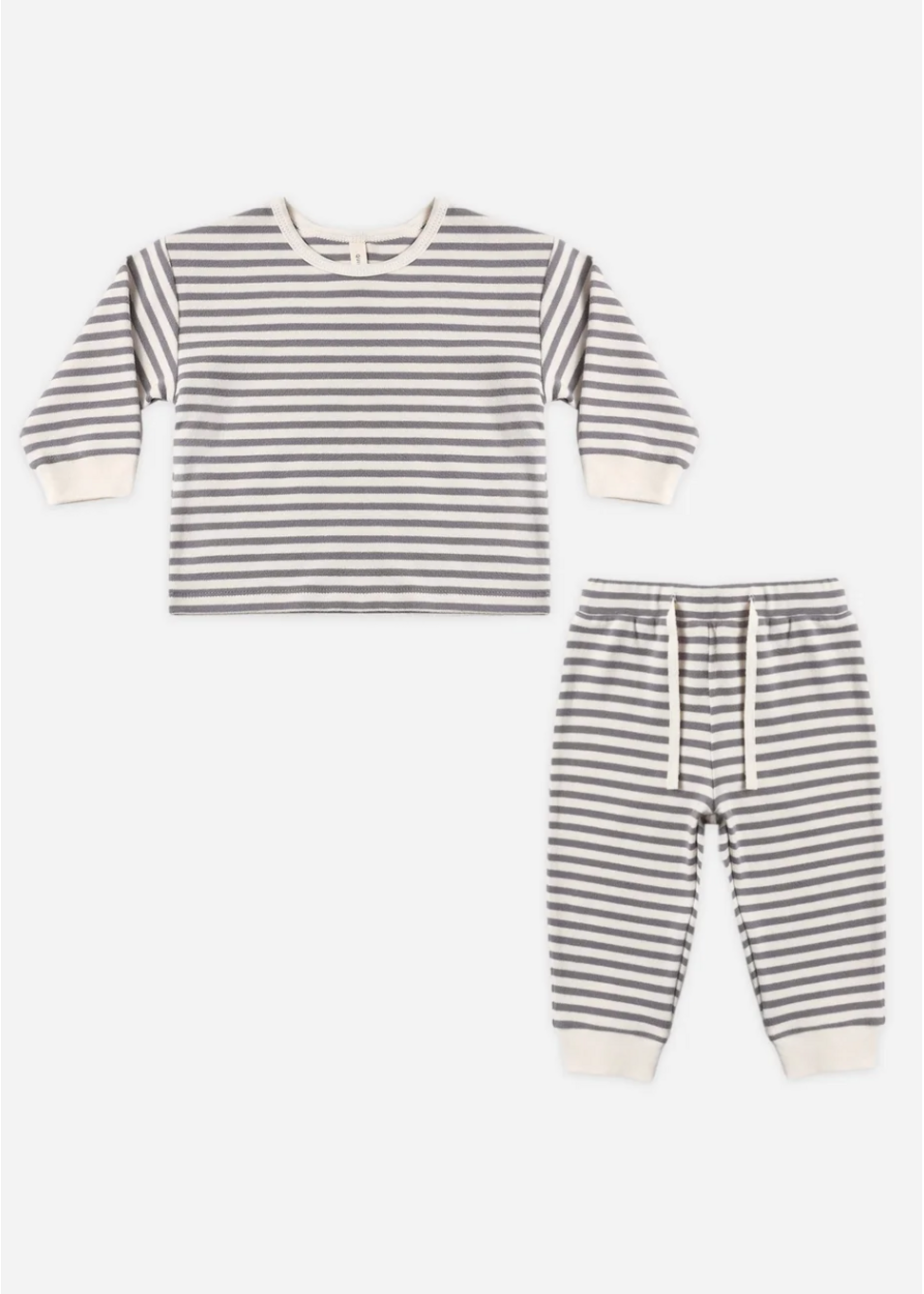 Quincy Mae Quincy Mae, Cozy Set || Slate Stripe