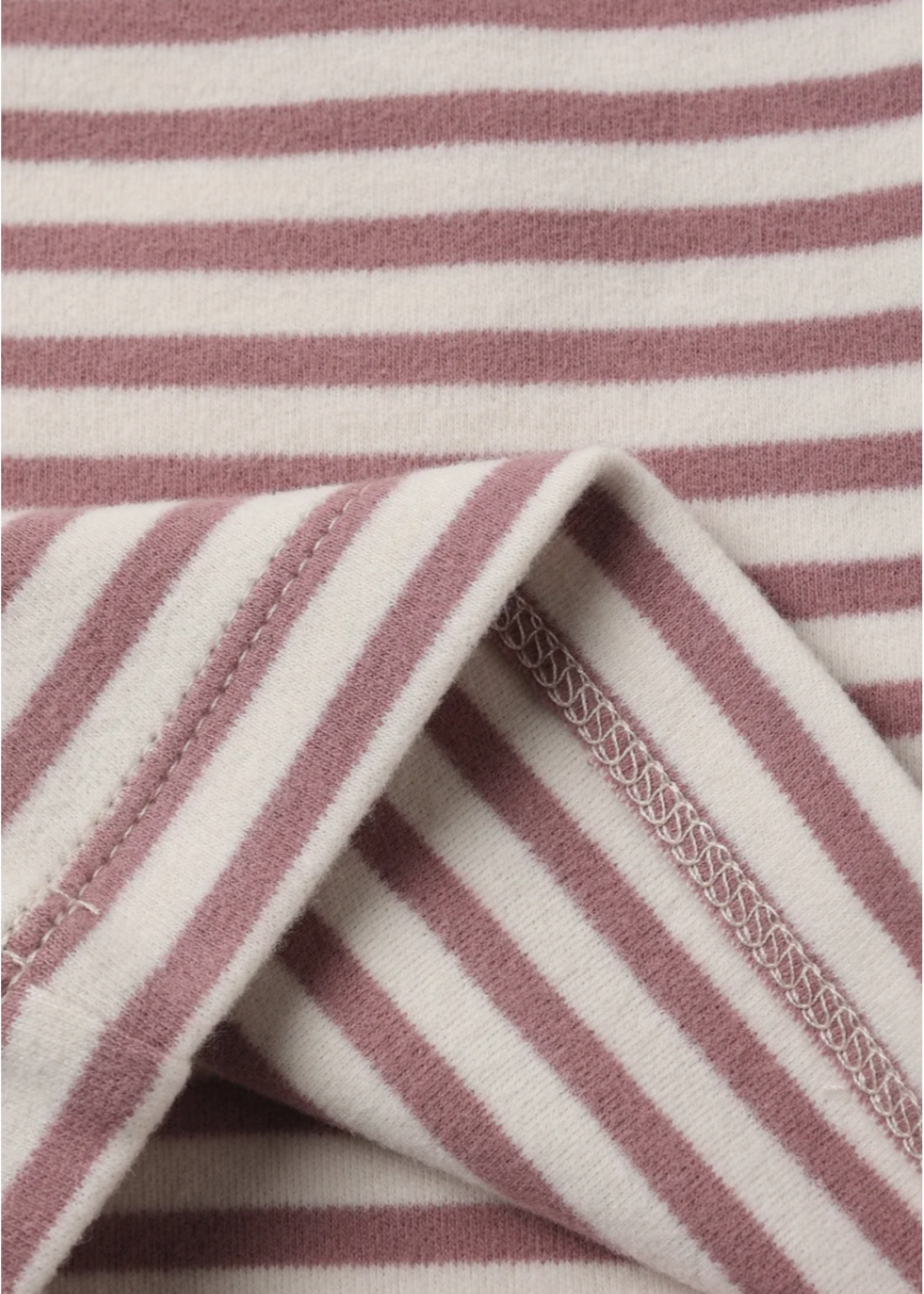 Quincy Mae Quincy Mae, Ruffle Cozy Set || Mulberry Stripe