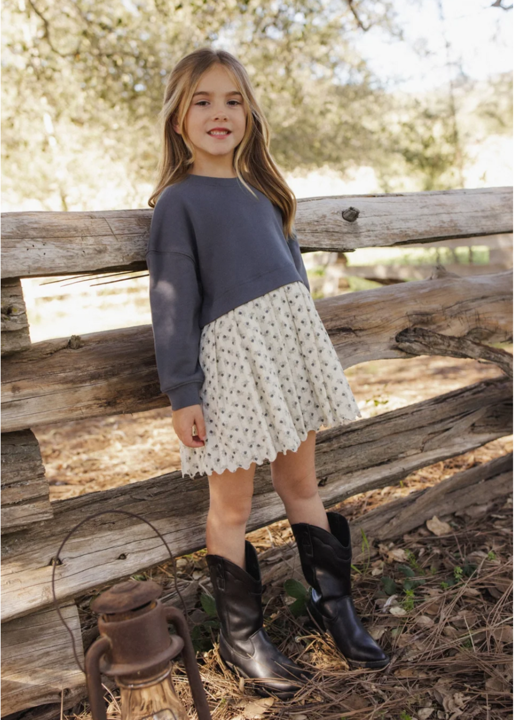 Rylee + Cru Rylee + Cru, Sweatshirt Dress || Vintage Fleur