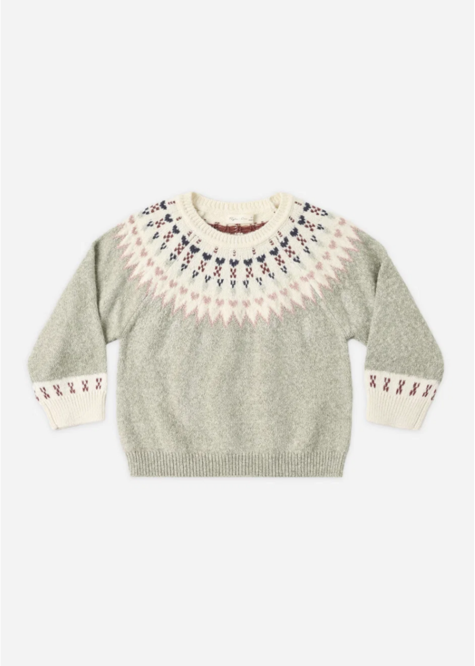 Rylee + Cru Rylee + Cru, Fair Isle Sweater || Sage