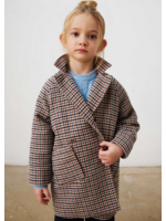 Mayoral Mayoral, Gir Houndstoothl Wool Coat || Cinamon