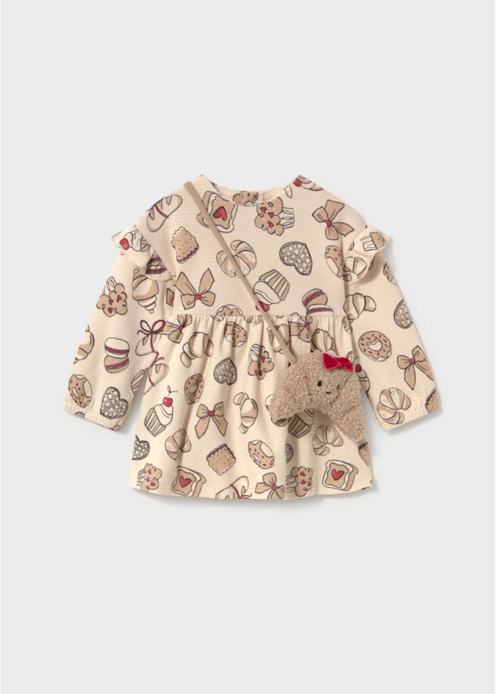Mayoral Mayoral, Baby Printed Bakery Dress With Bag || Tofu